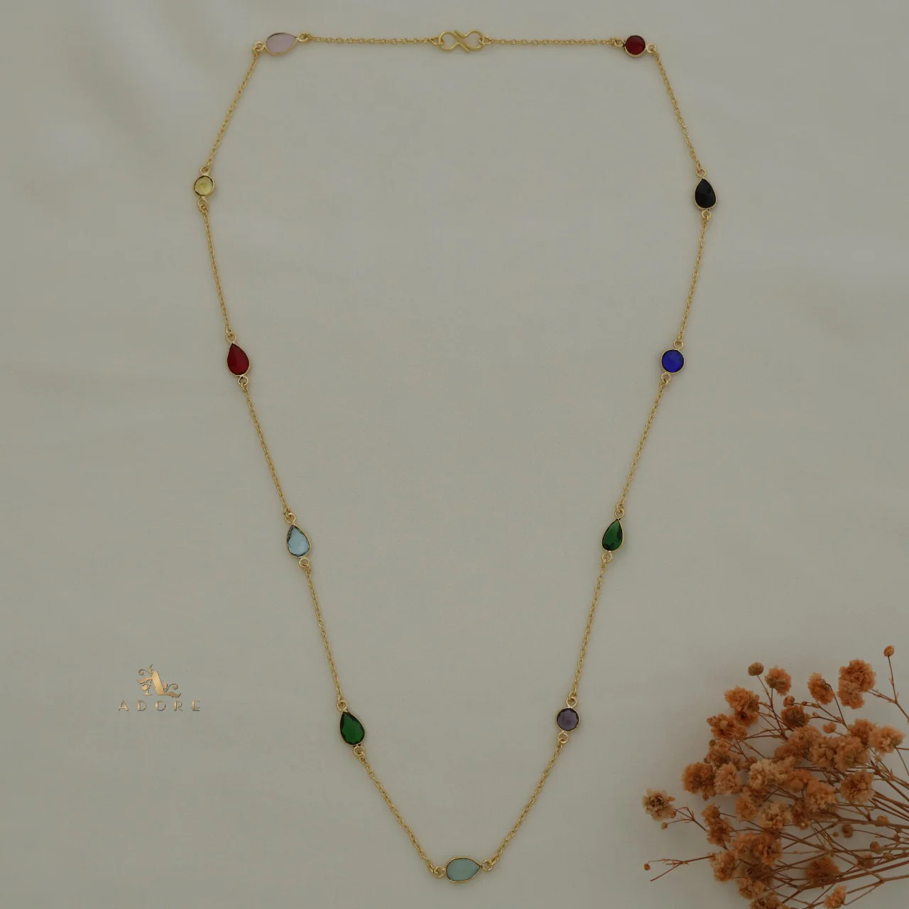 11 Stone Multicolour Long Chain - Image 10