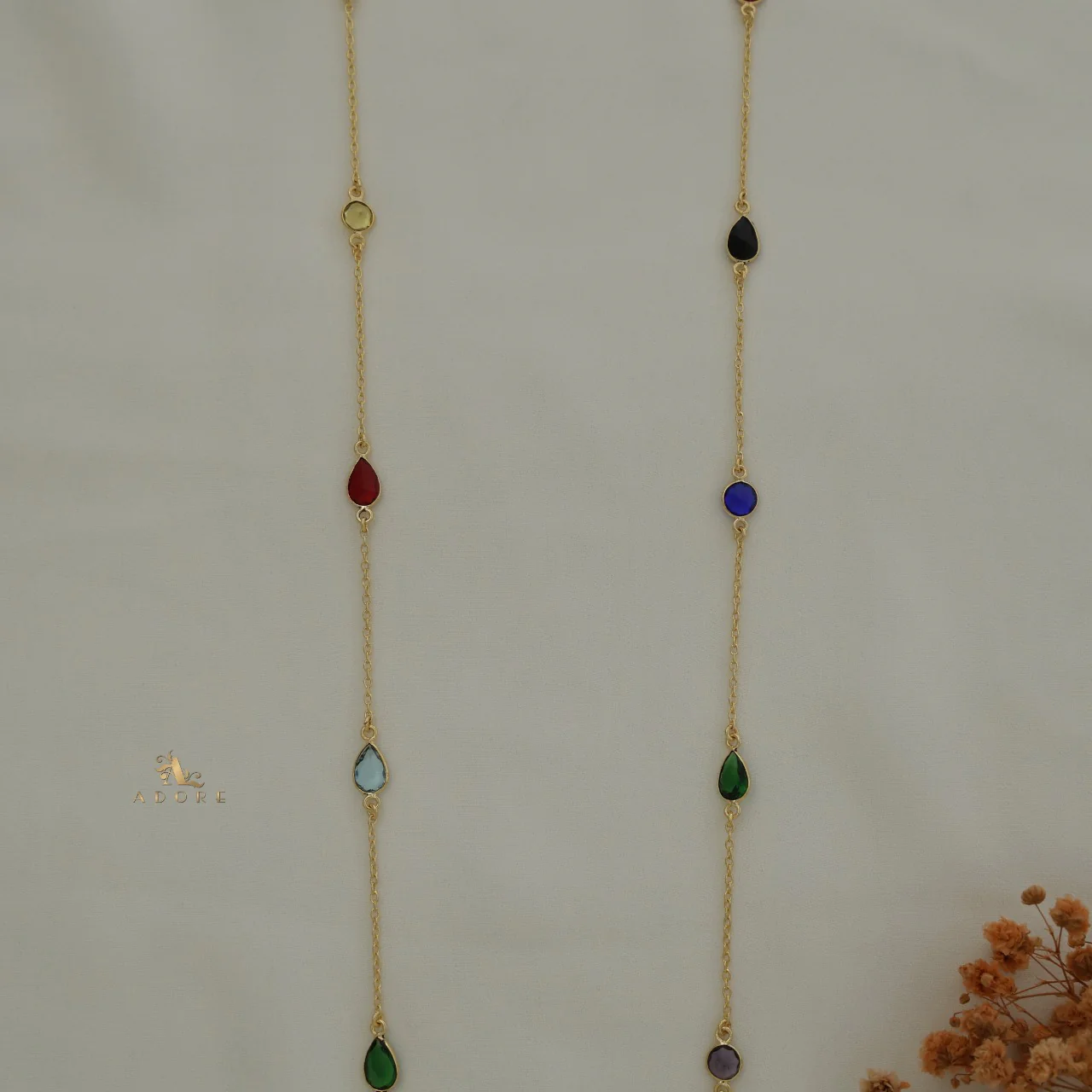 11 Stone Multicolour Long Chain - Image 12