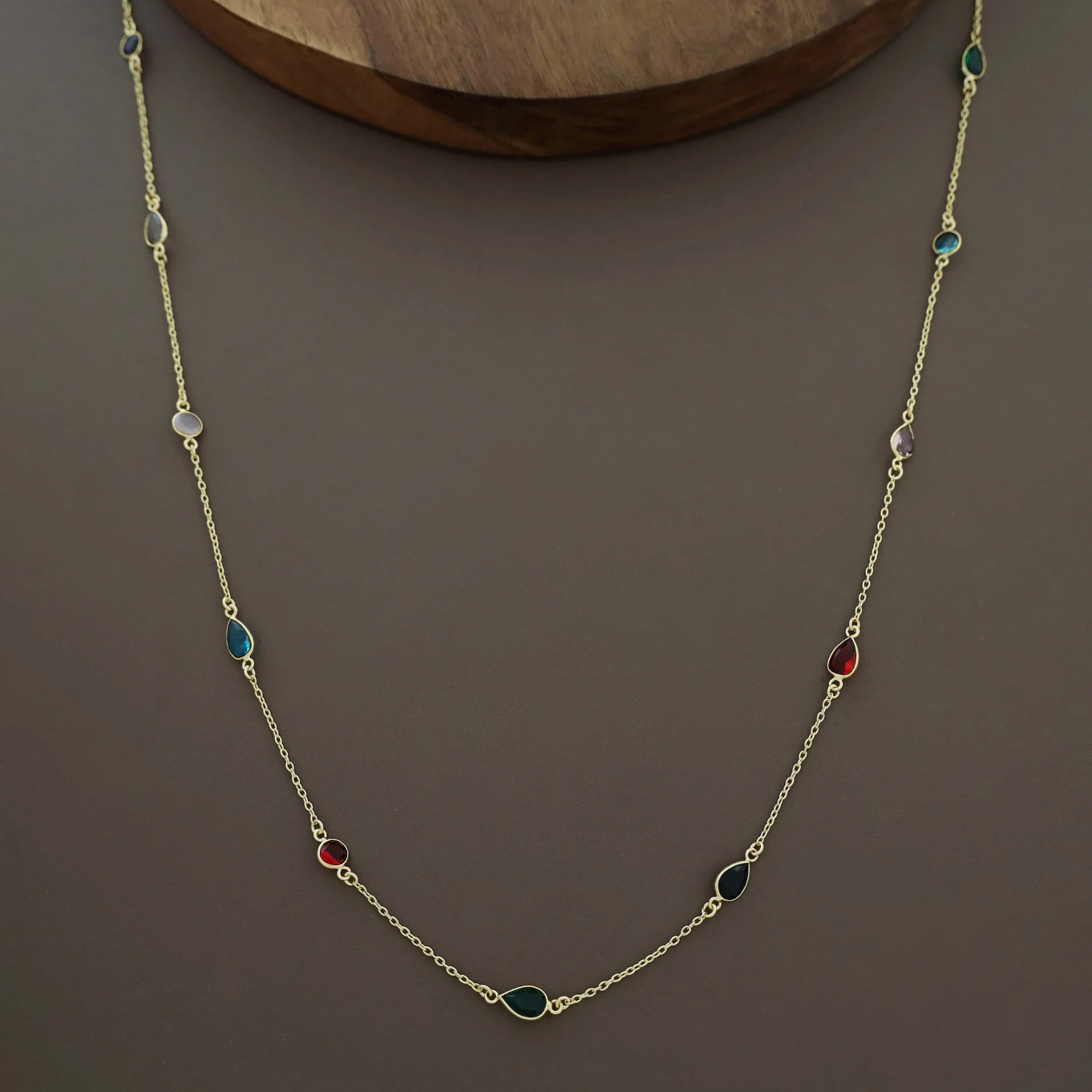 11 Stone Multicolour Long Chain - Image 31