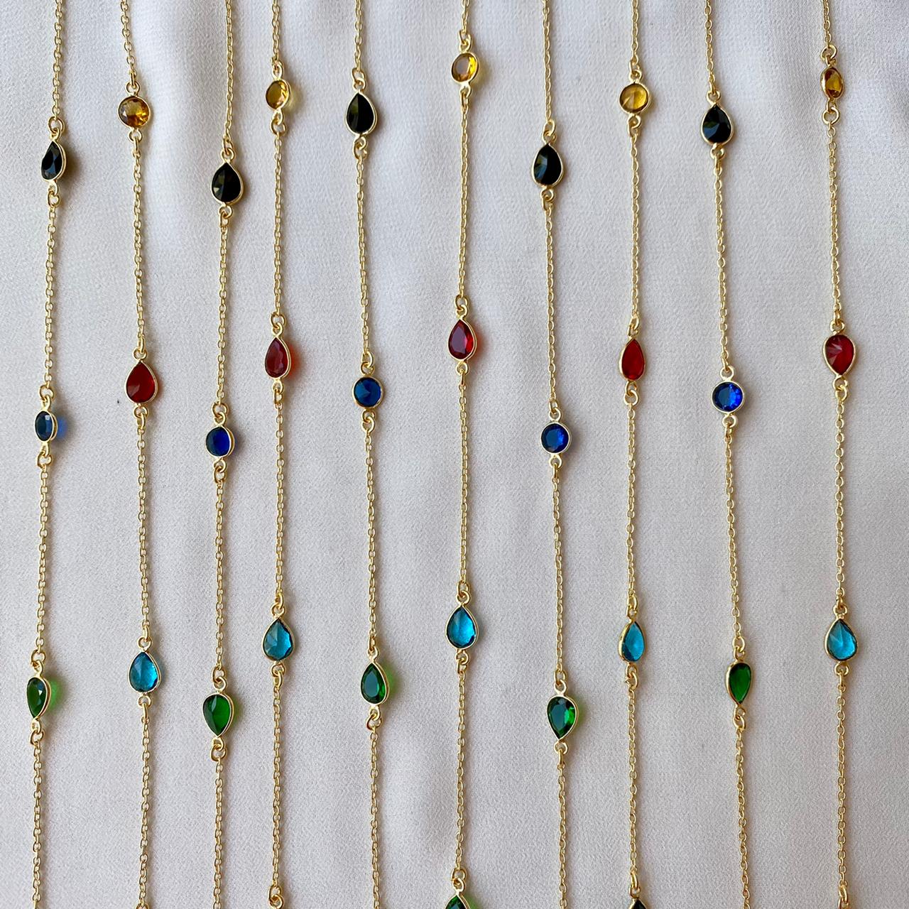 11 Stone Multicolour Long Chain - Image 4