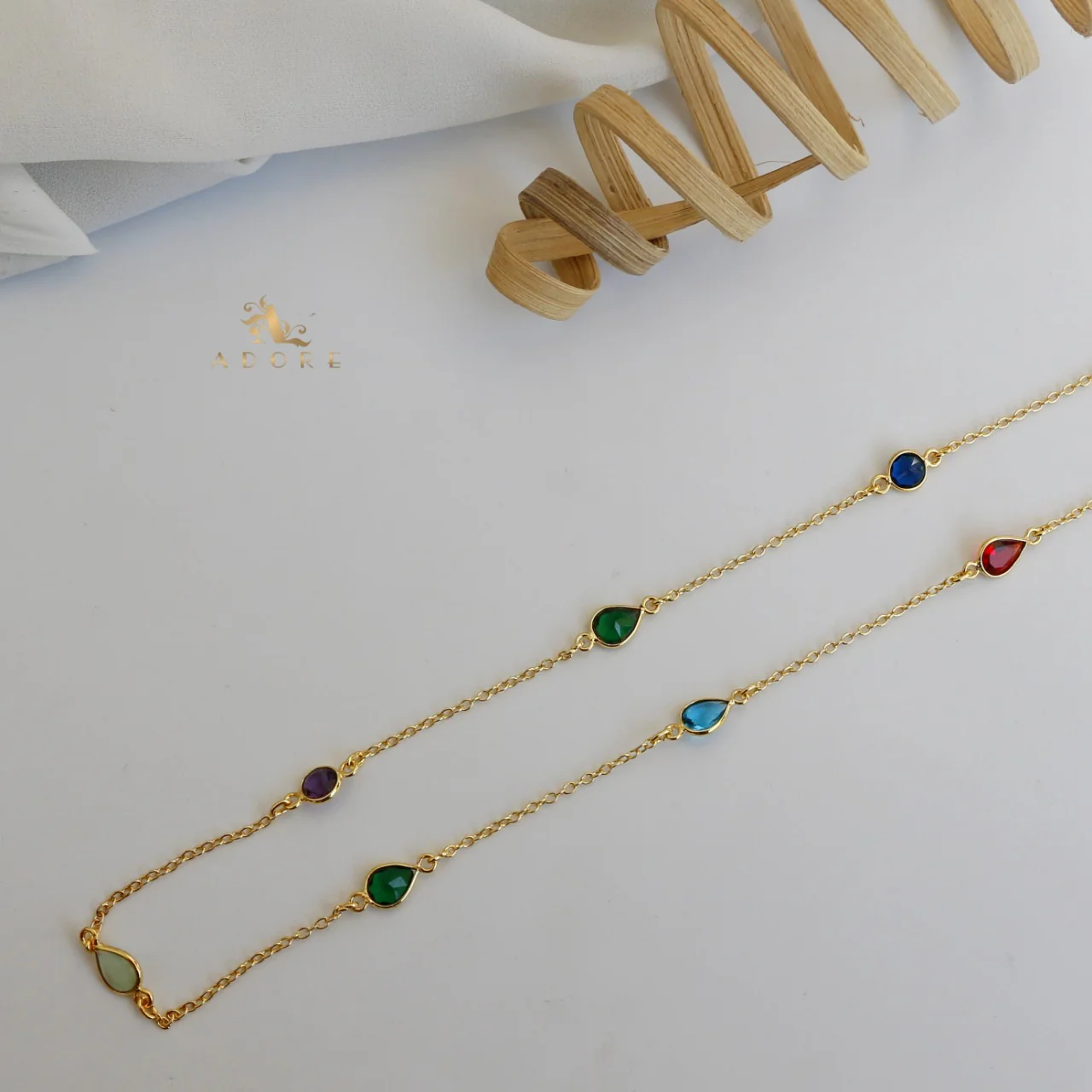 11 Stone Multicolour Long Chain - Image 6