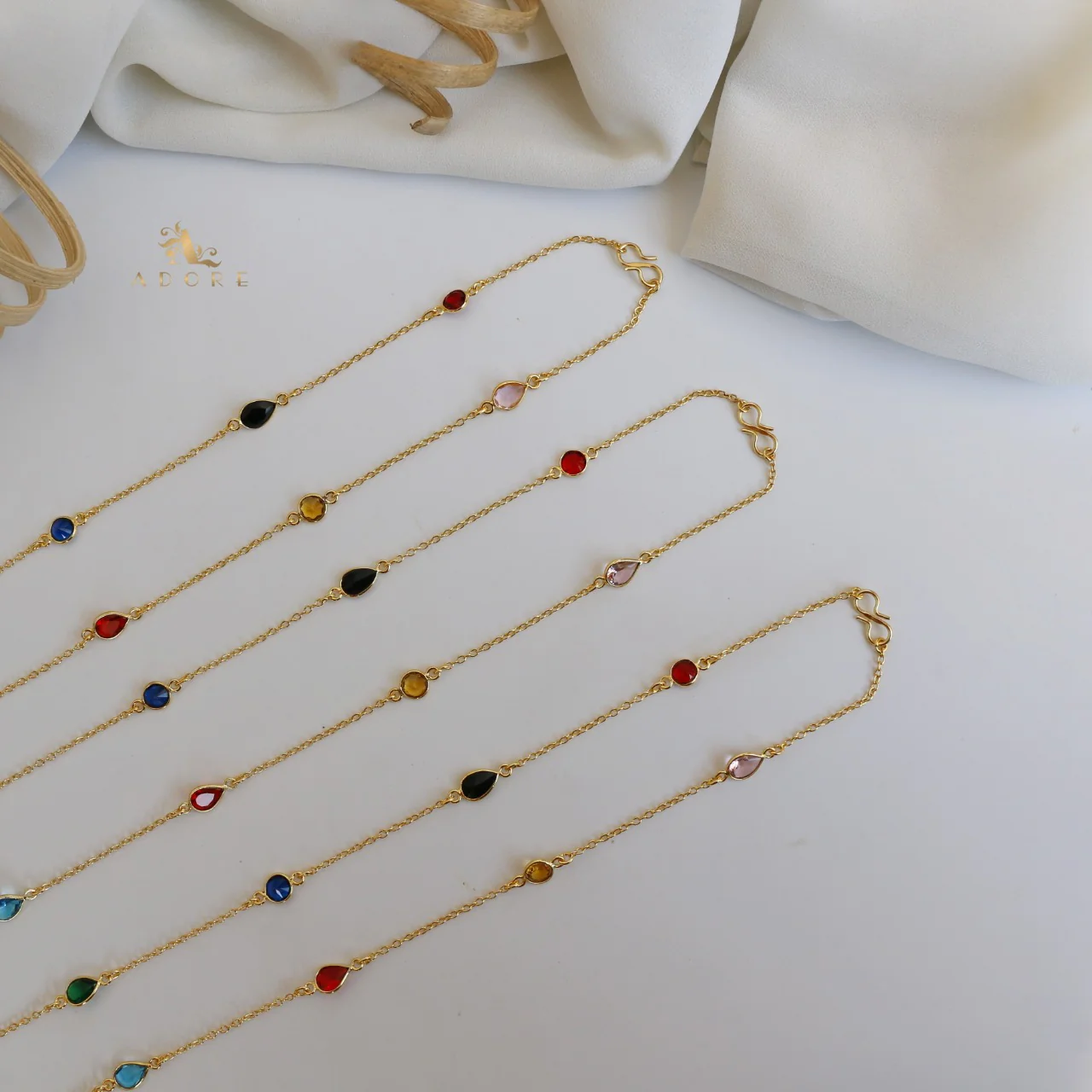 11 Stone Multicolour Long Chain - Image 8