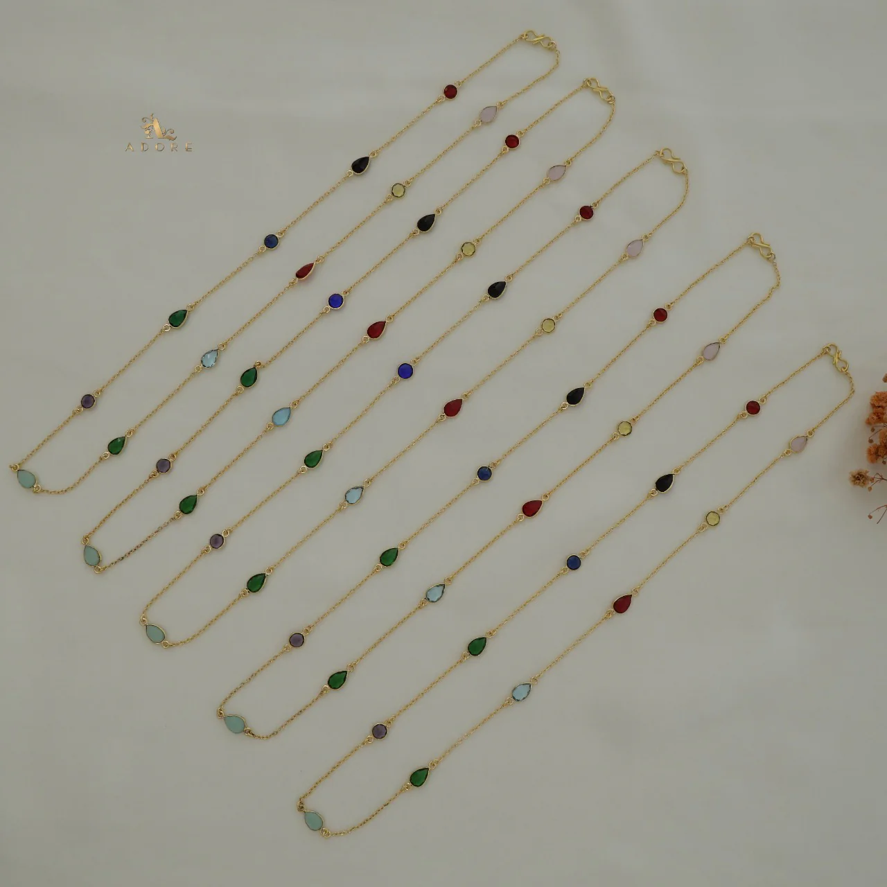 11 Stone Multicolour Long Chain - Image 9