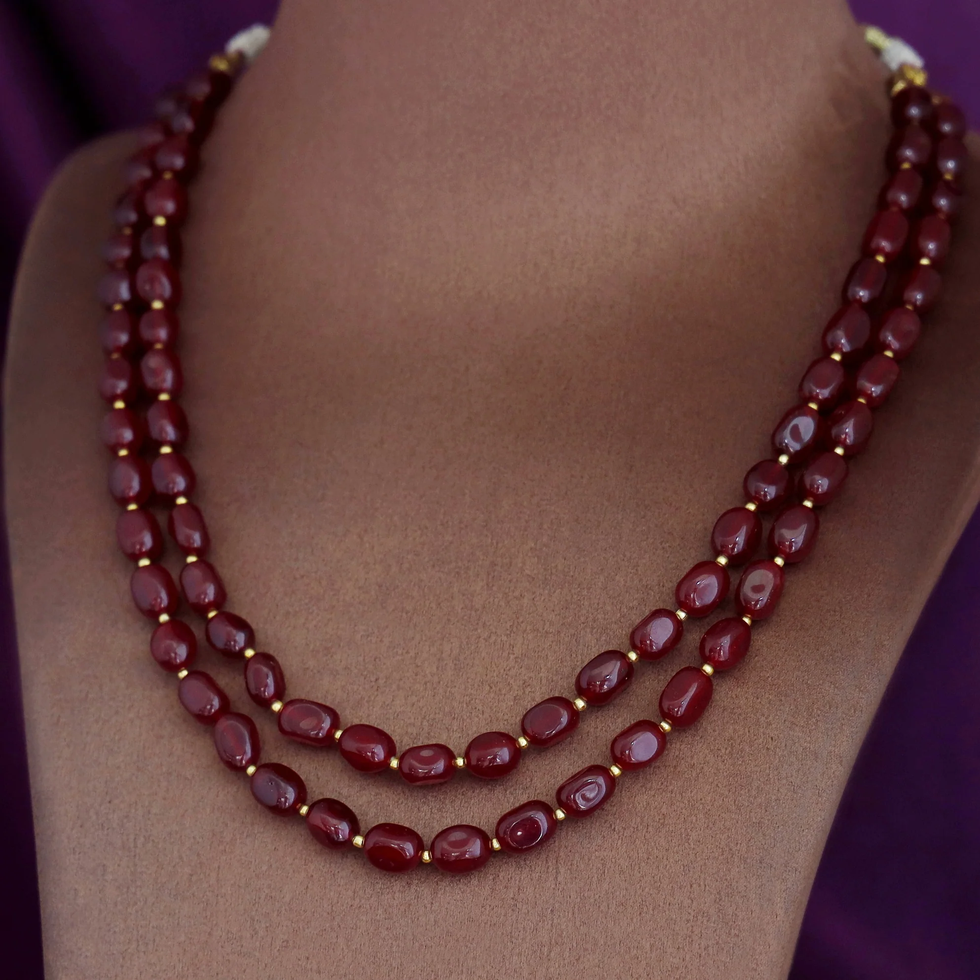2 Layer Onyx Savakshi Neckpiece - Image 14