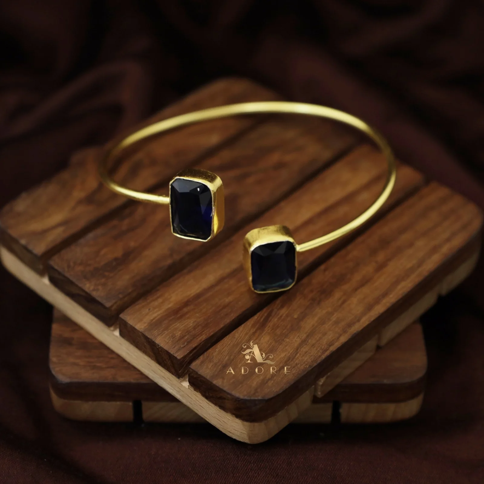 2 Stone Rectangle Bangle (Colour Option) - Image 11
