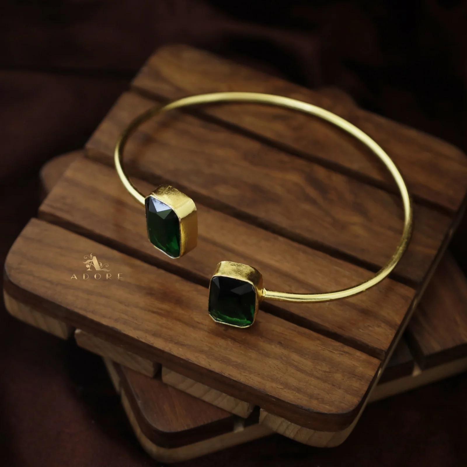 2 Stone Rectangle Bangle (Colour Option) - Image 14