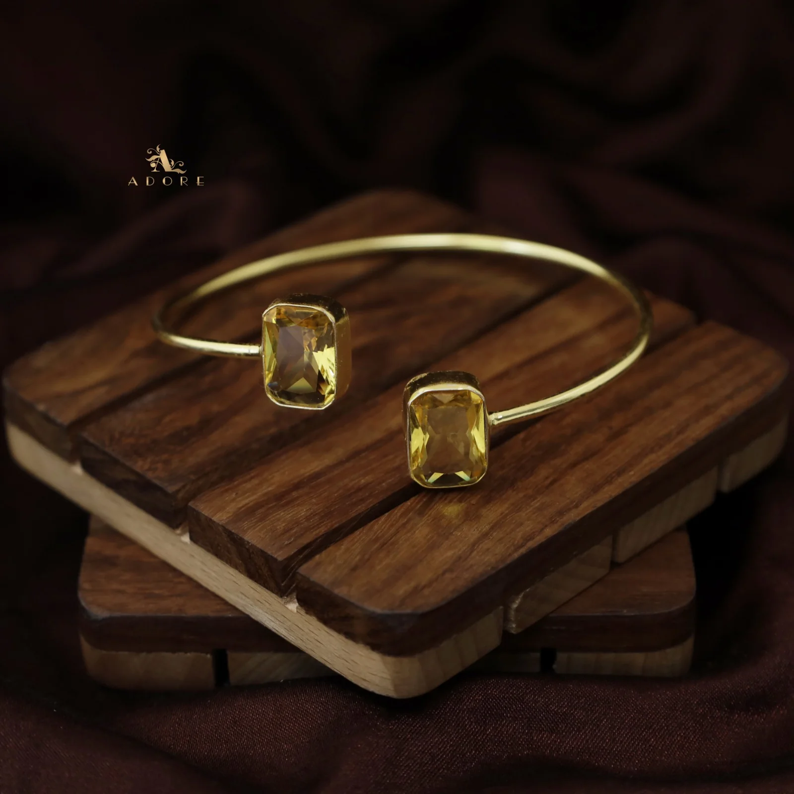2 Stone Rectangle Bangle (Colour Option) - Image 2