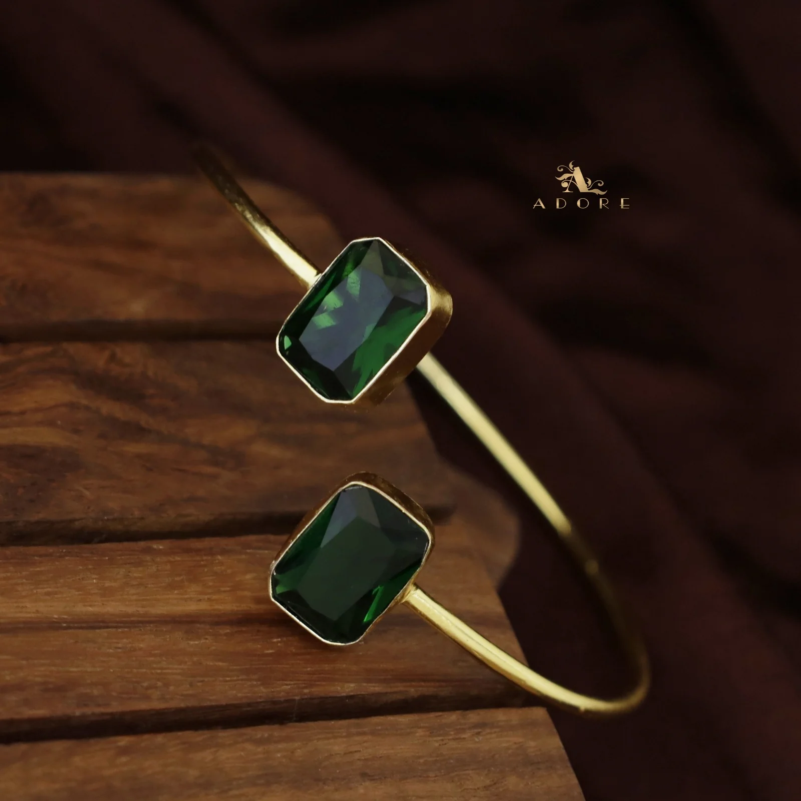 2 Stone Rectangle Bangle (Colour Option) - Image 3