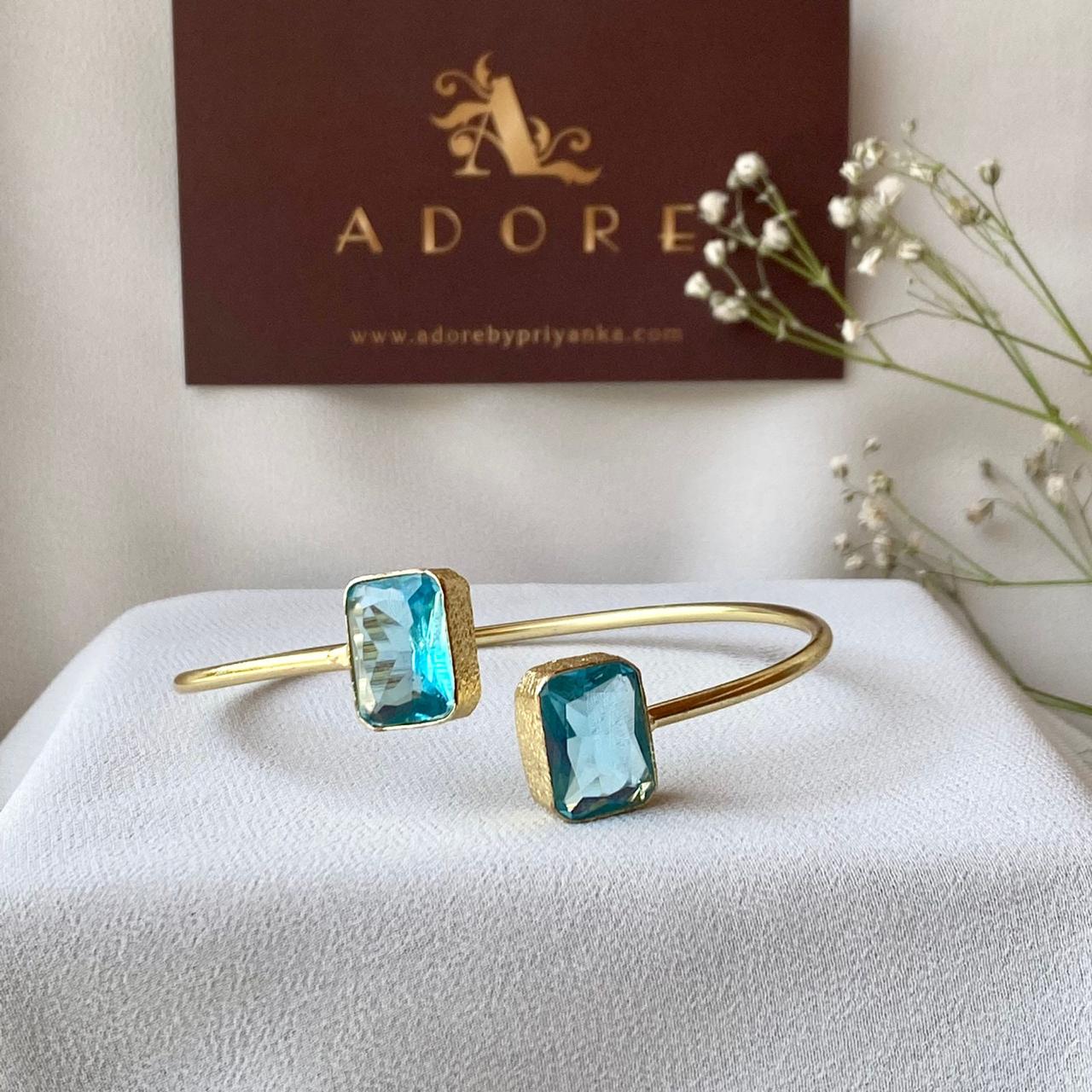 2 Stone Rectangle Bangle (Colour Option) - Image 7