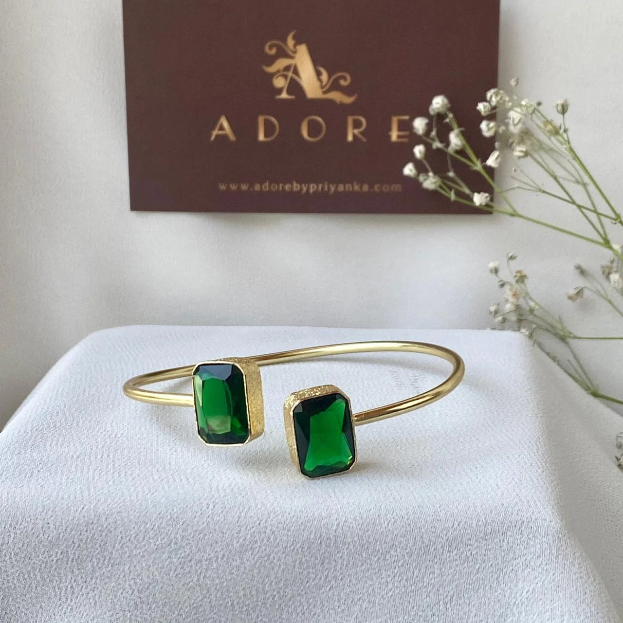 2 Stone Rectangle Bangle (Colour Option) - Image 9