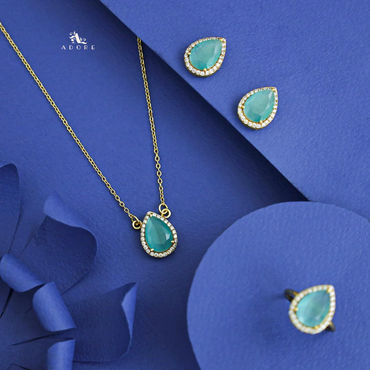 3 In 1 Meltta Drop Glossy Neckpiece Combo - Image 15
