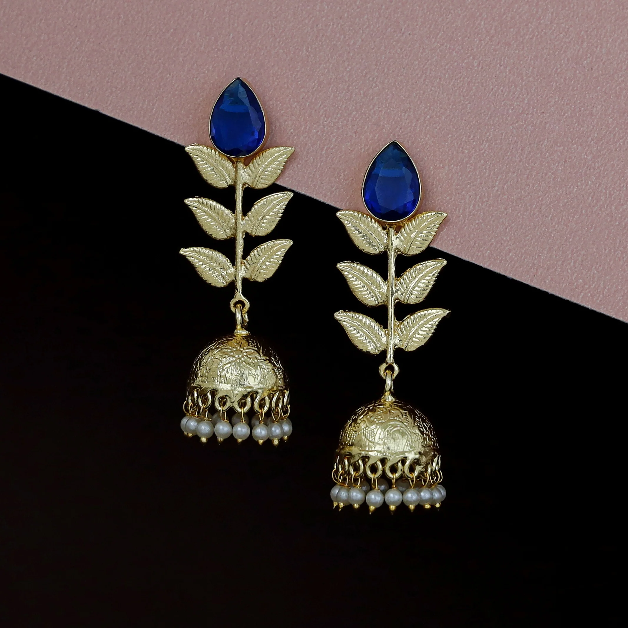 3 Layer Leaf Jhumka - Image 10