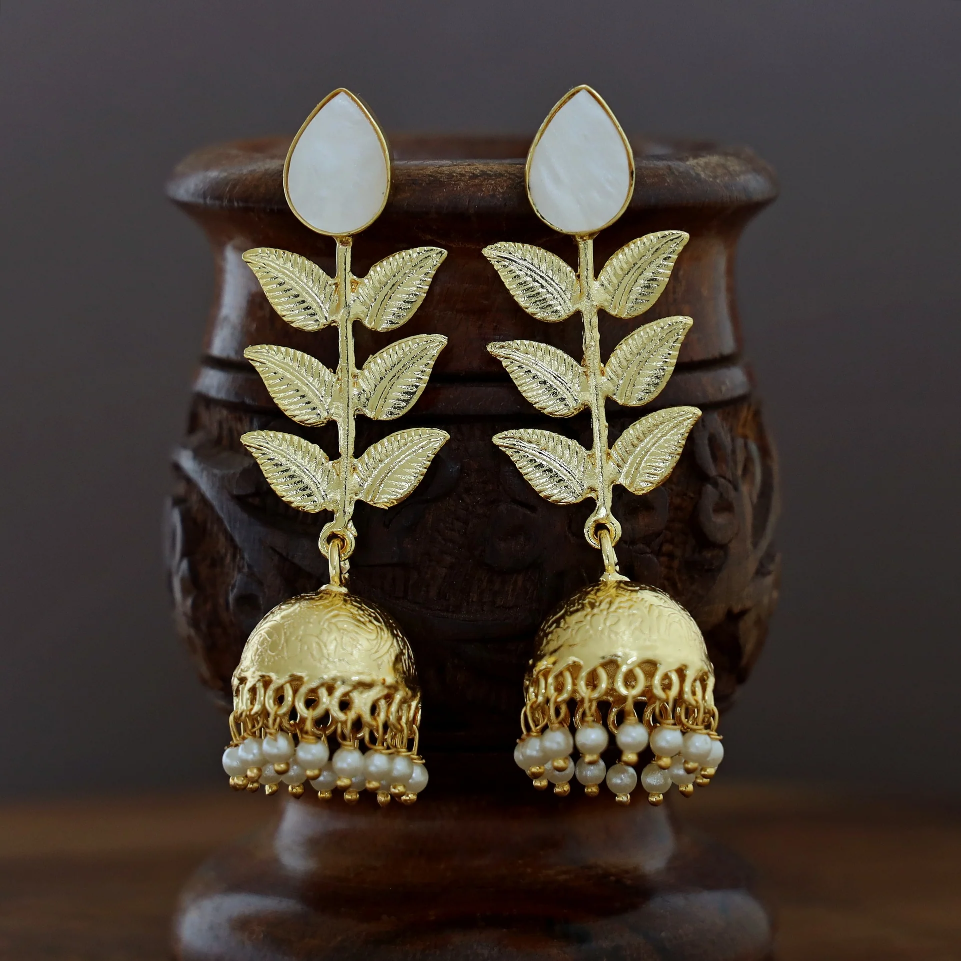 3 Layer Leaf Jhumka - Image 13