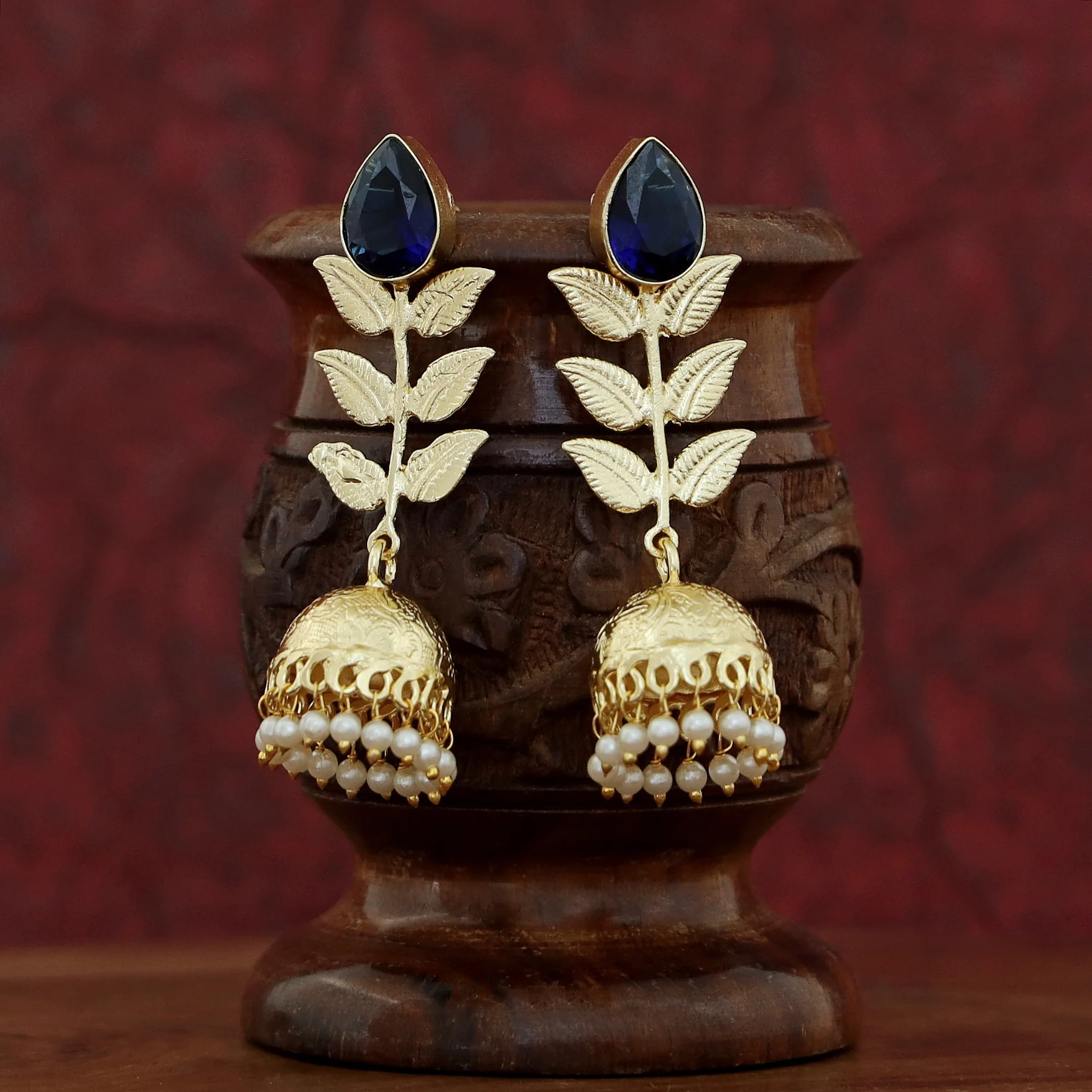3 Layer Leaf Jhumka - Image 14