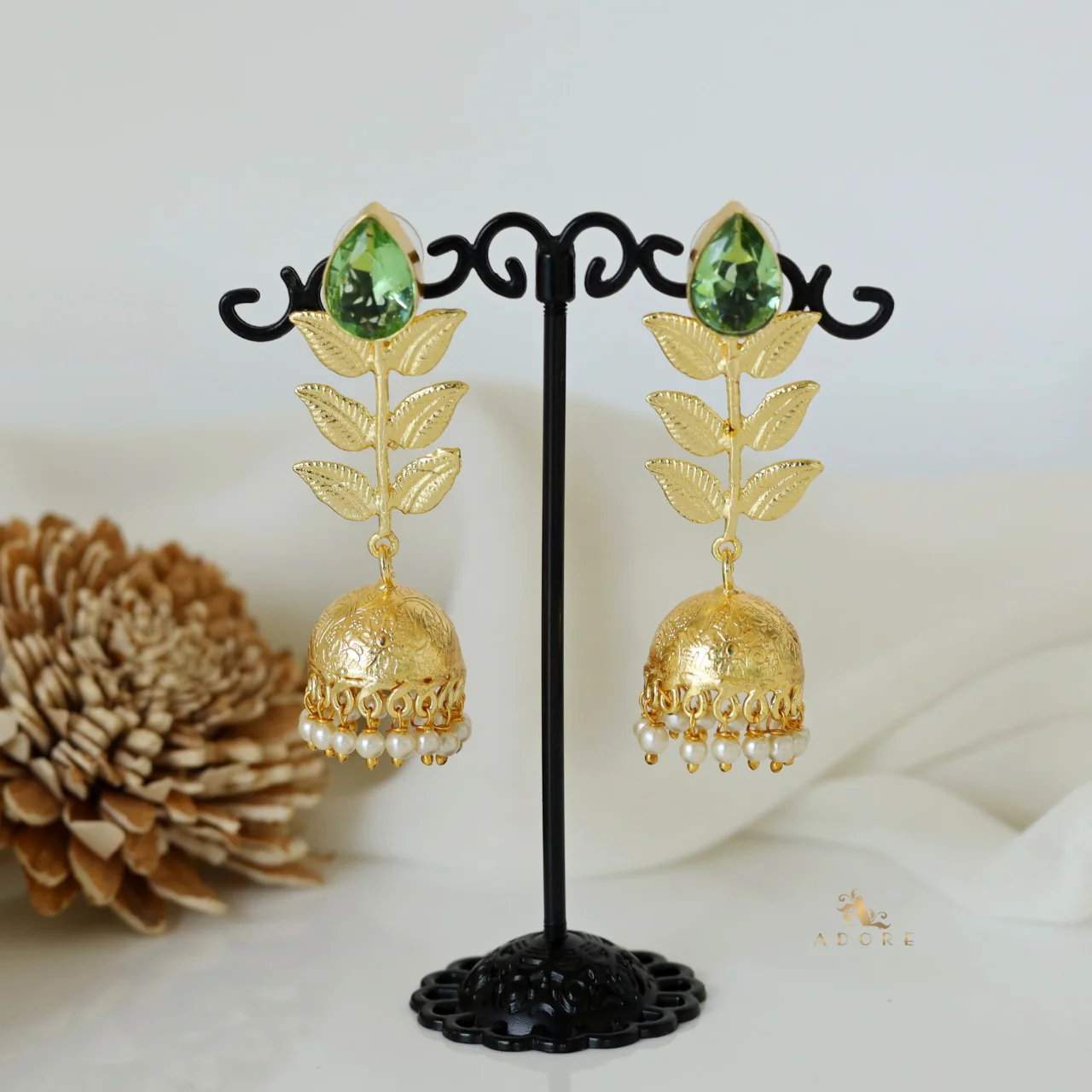 3 Layer Leaf Jhumka - Image 15
