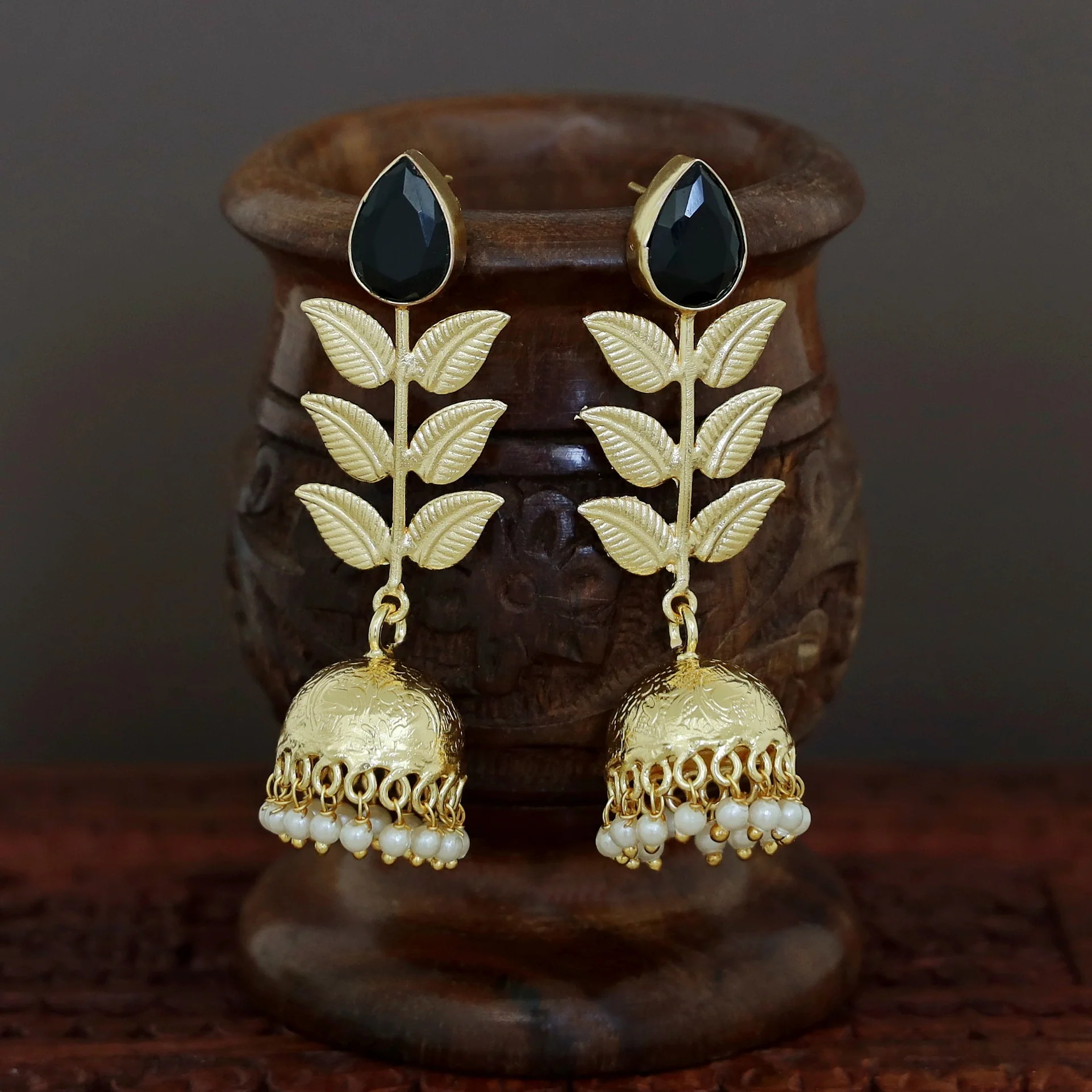 3 Layer Leaf Jhumka - Image 32