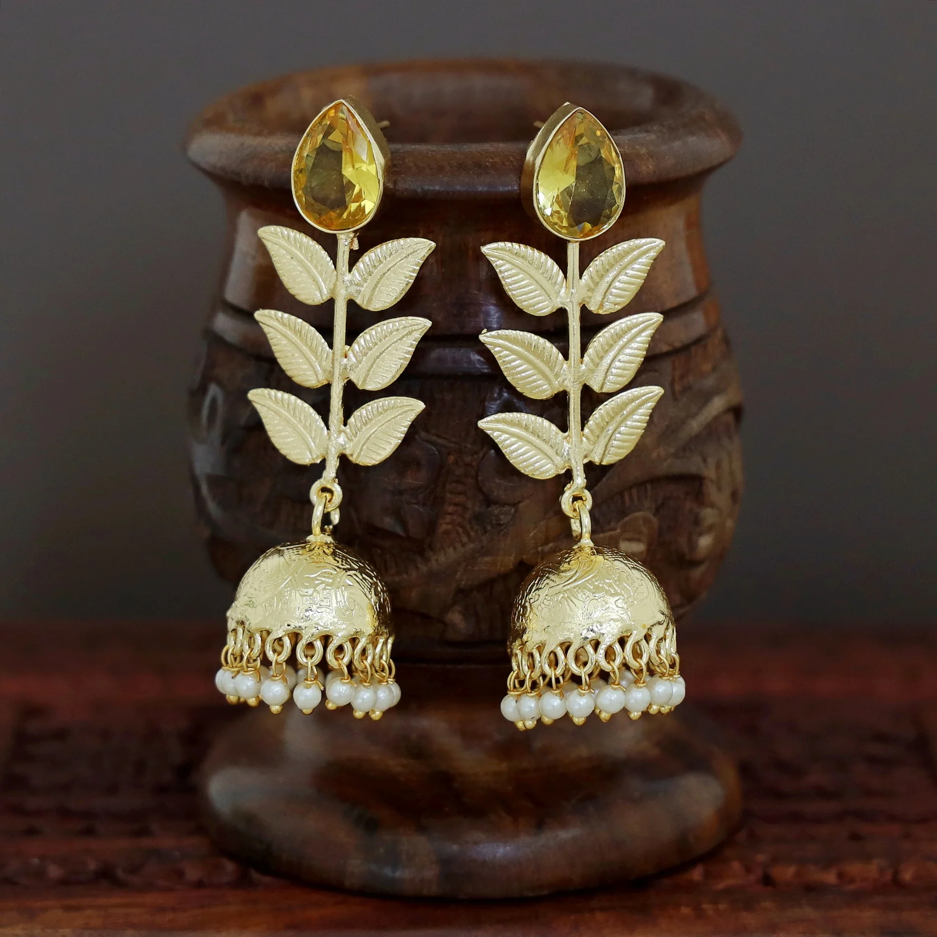 3 Layer Leaf Jhumka - Image 33