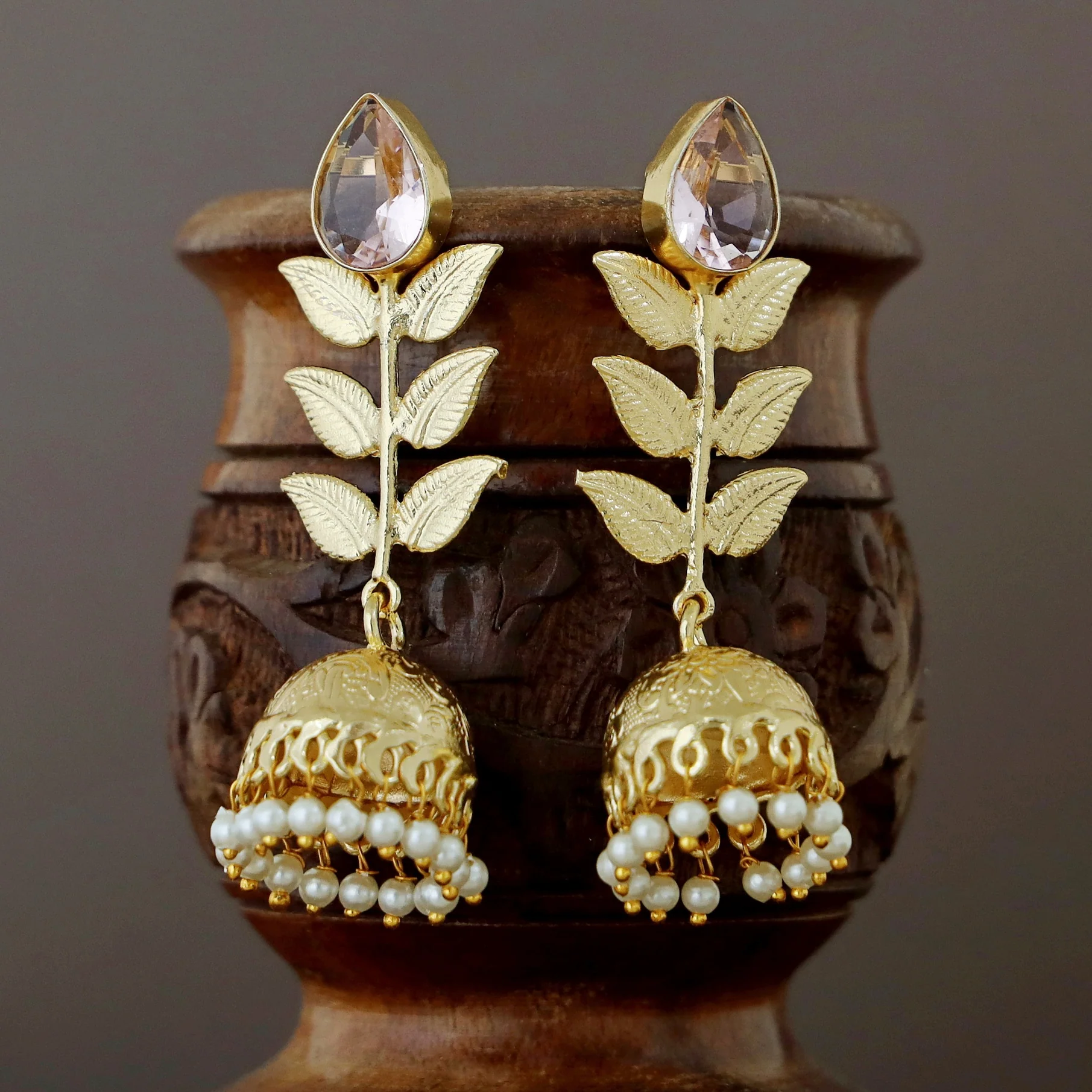 3 Layer Leaf Jhumka - Image 36