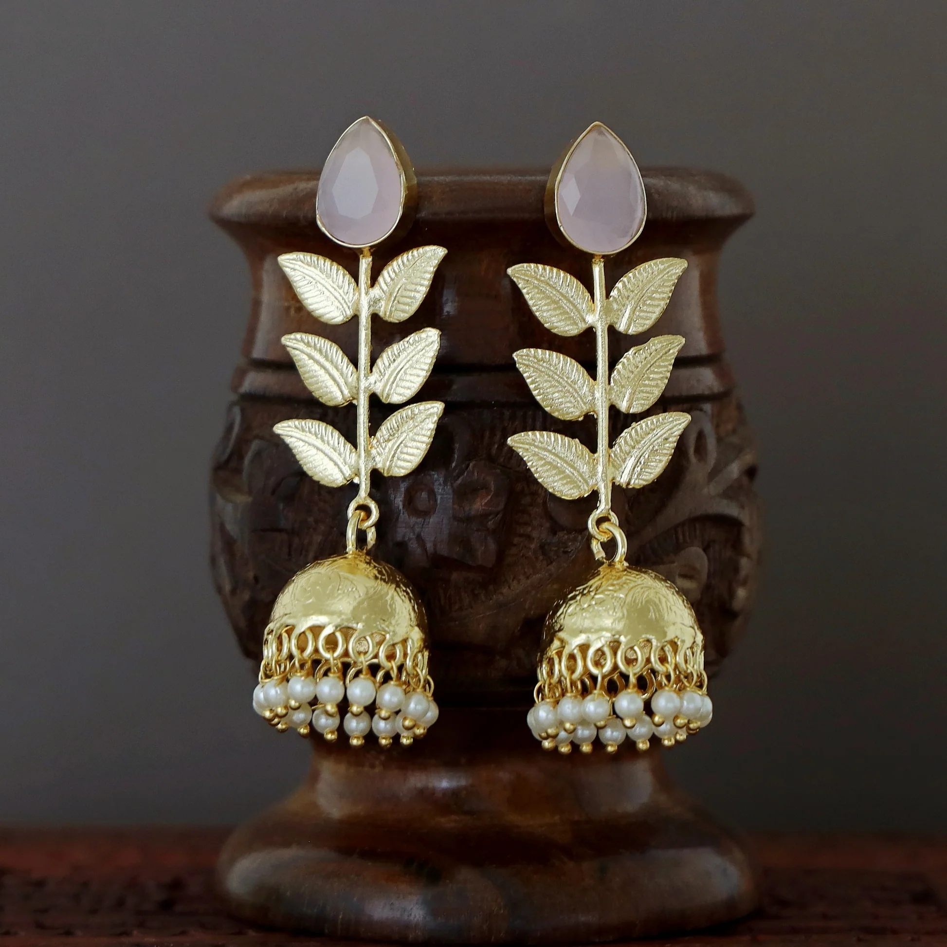 3 Layer Leaf Jhumka - Image 6