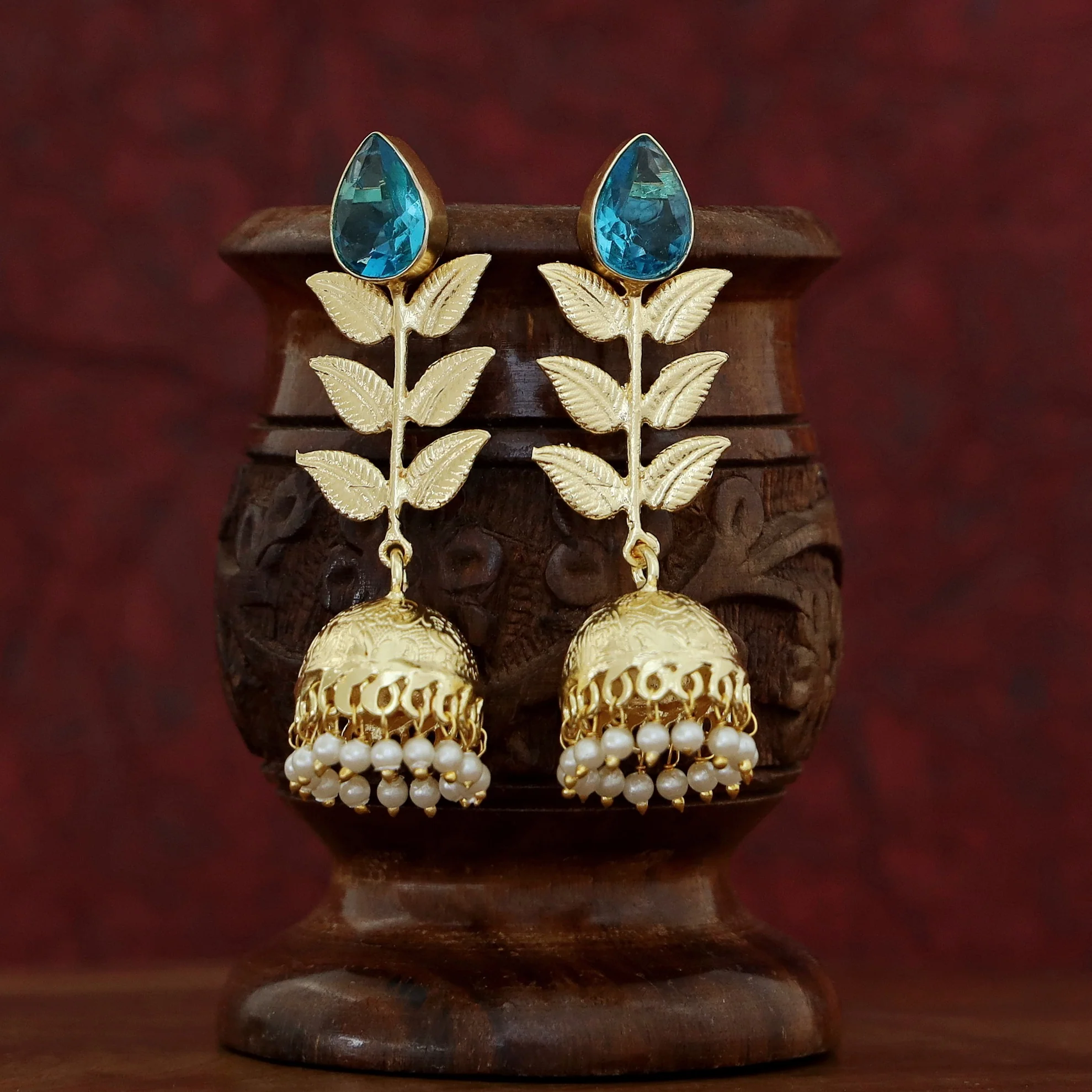 3 Layer Leaf Jhumka - Image 9