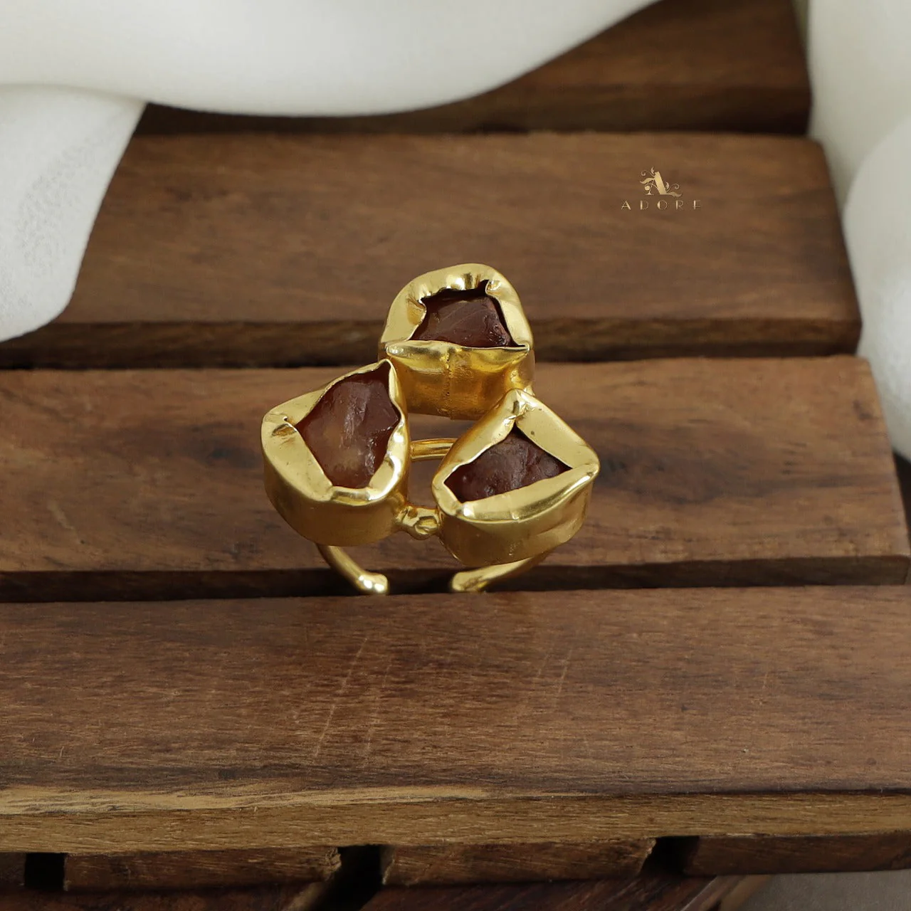 3 Raw Stone Ring - Image 10