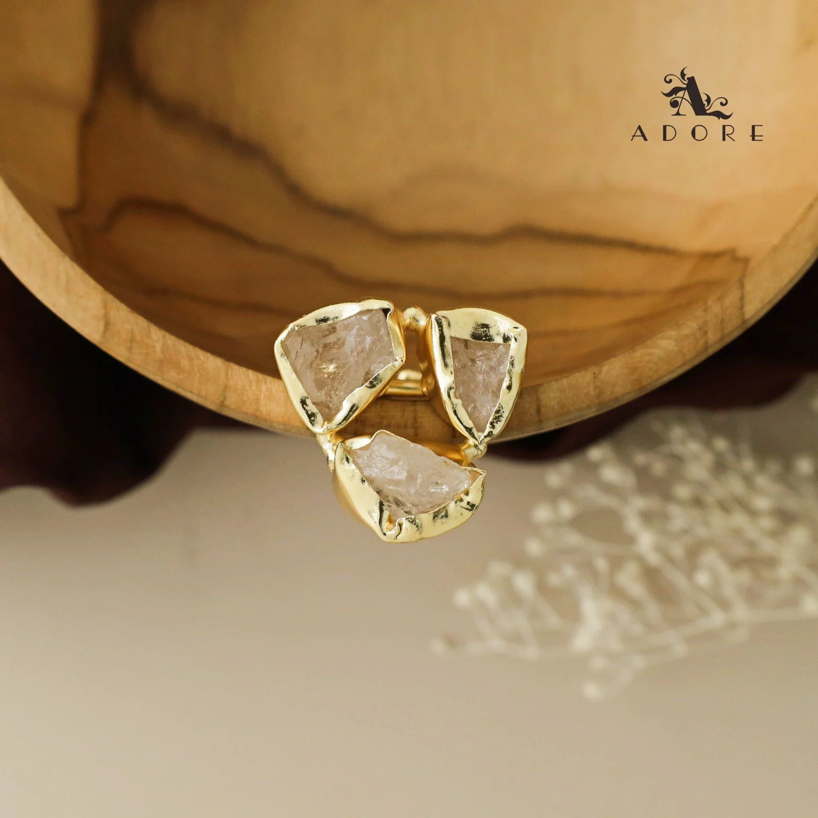 3 Raw Stone Ring - Image 12