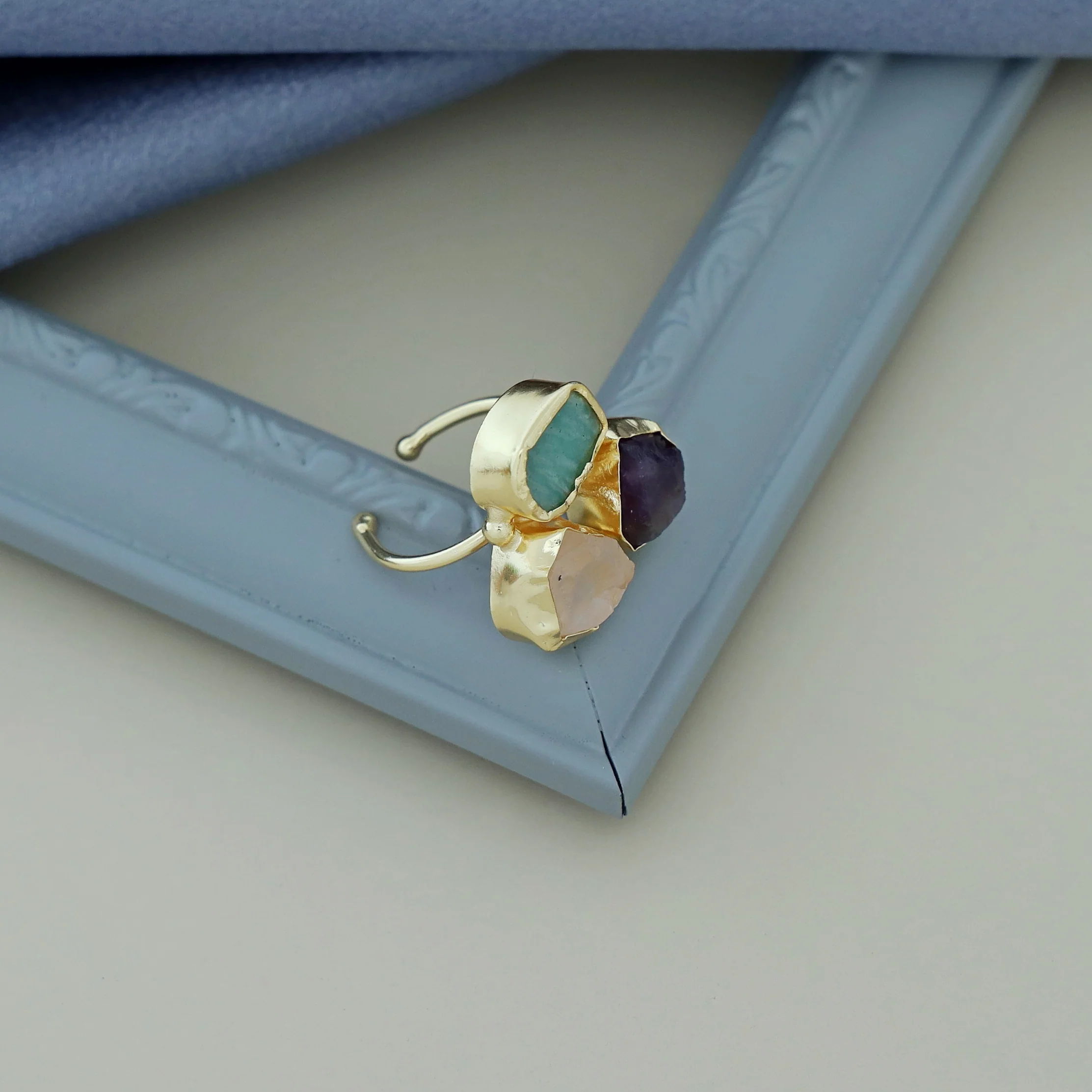 3 Raw Stone Ring - Image 17