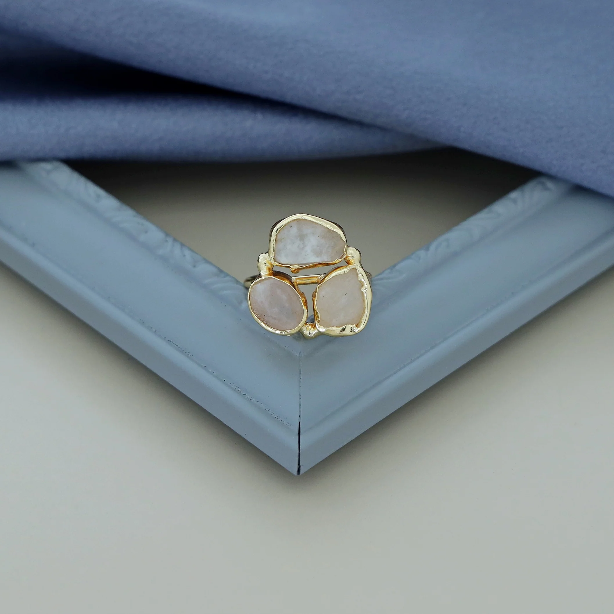 3 Raw Stone Ring - Image 6