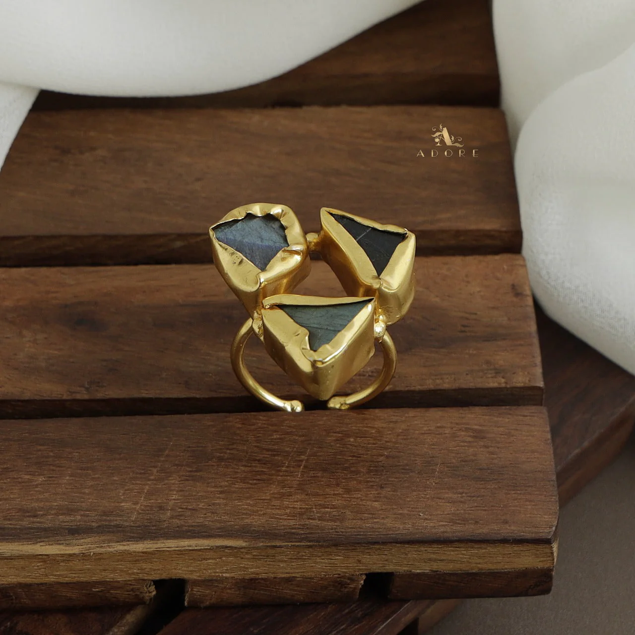 3 Raw Stone Ring - Image 7