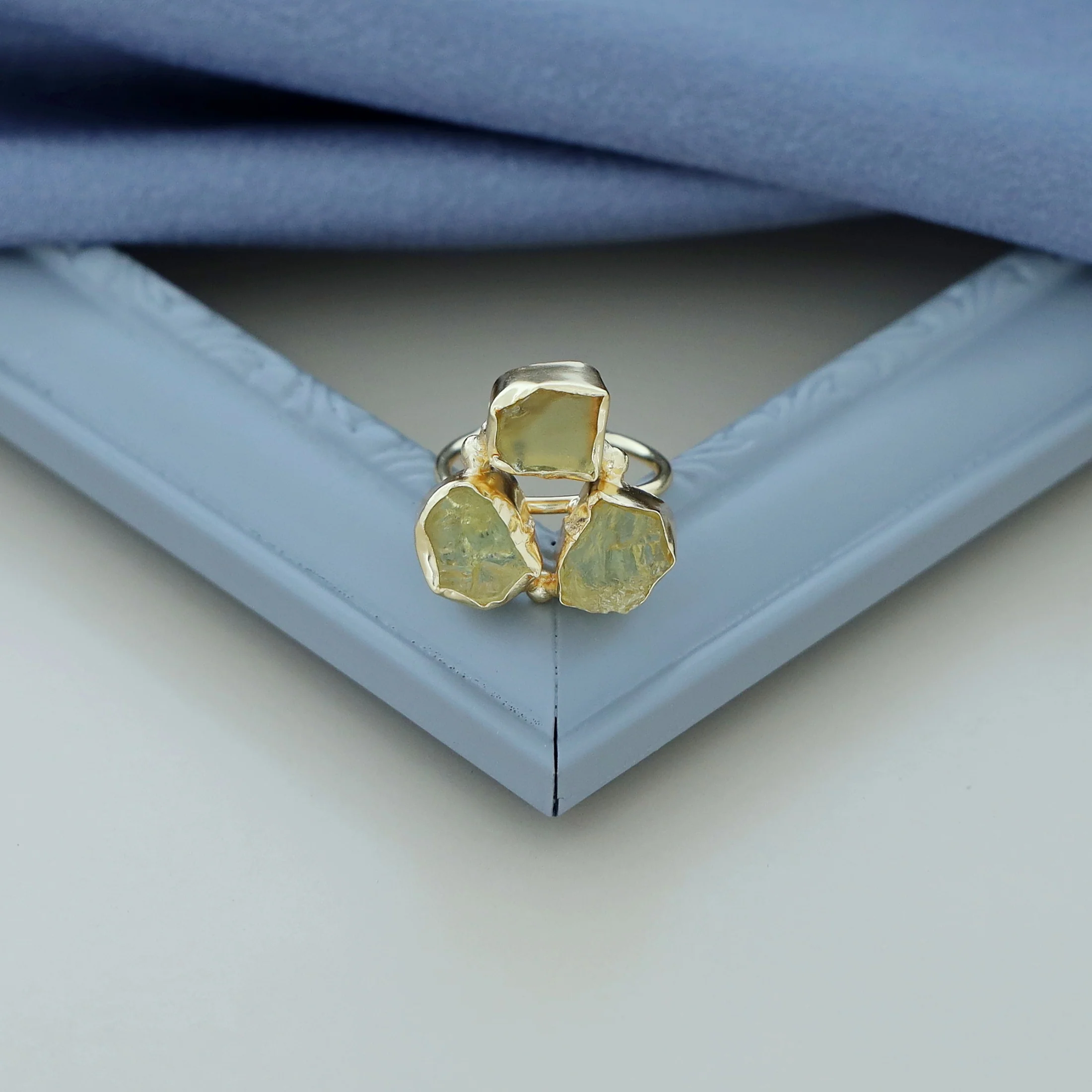 3 Raw Stone Ring - Image 8