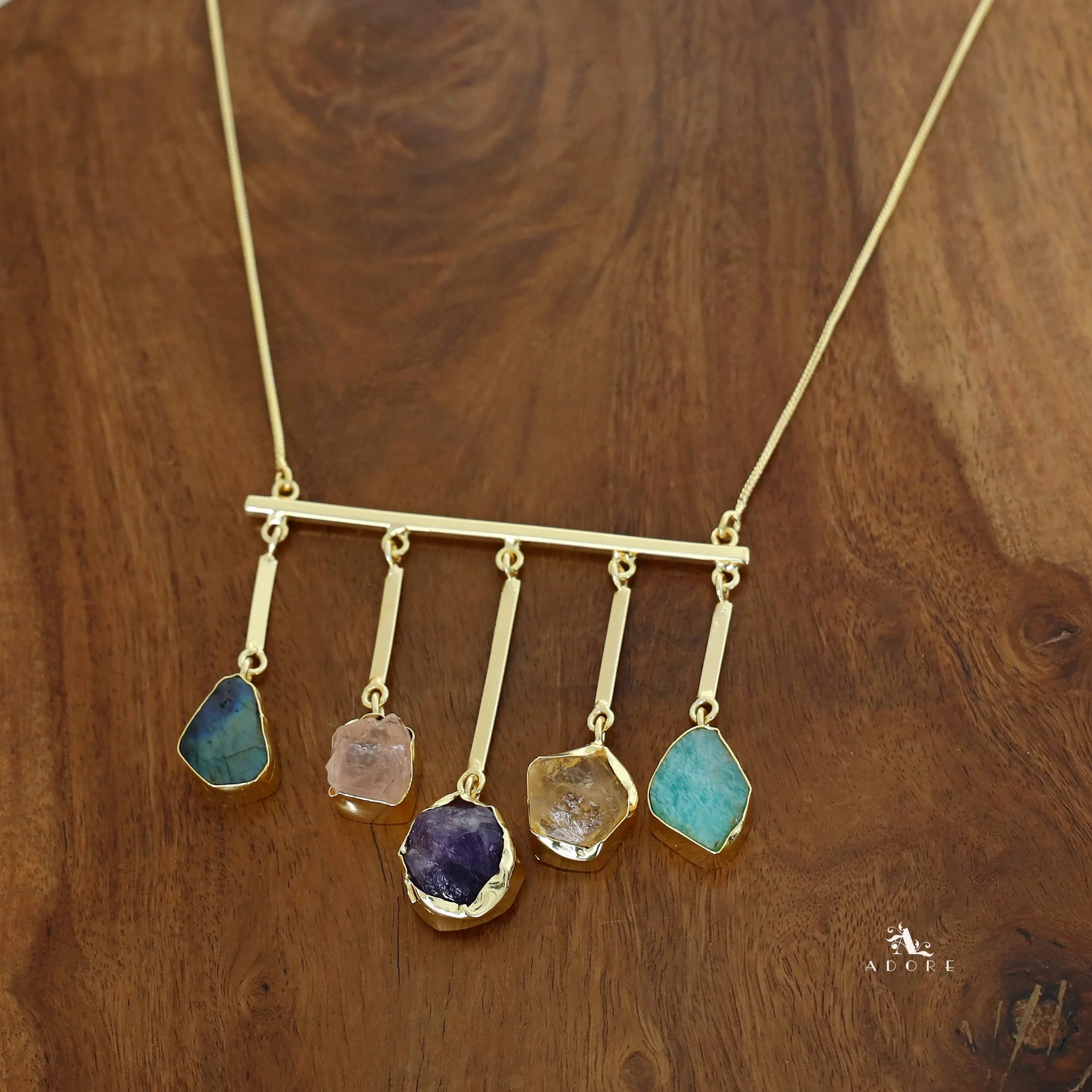 5 Stone Stick Neckpiece (Colour Option) - Image 2