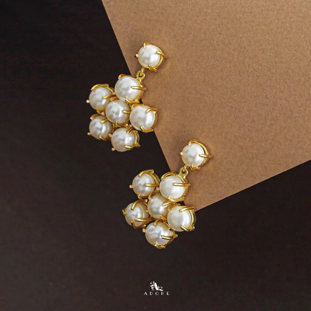 7 Pearl Claw Flower Earring - Image 3