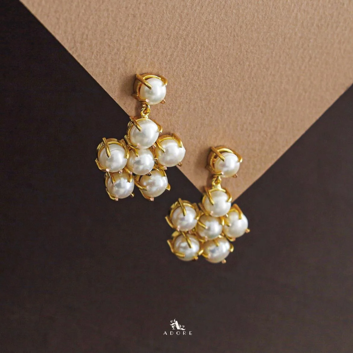 7 Pearl Claw Flower Earring - Image 4