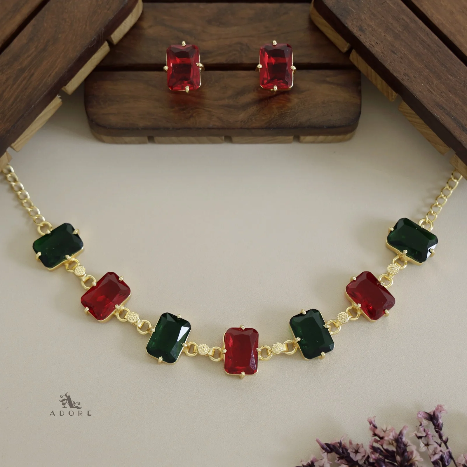 7 Stone Milaana Glossy Rectangle Choker With Stud - Image 14