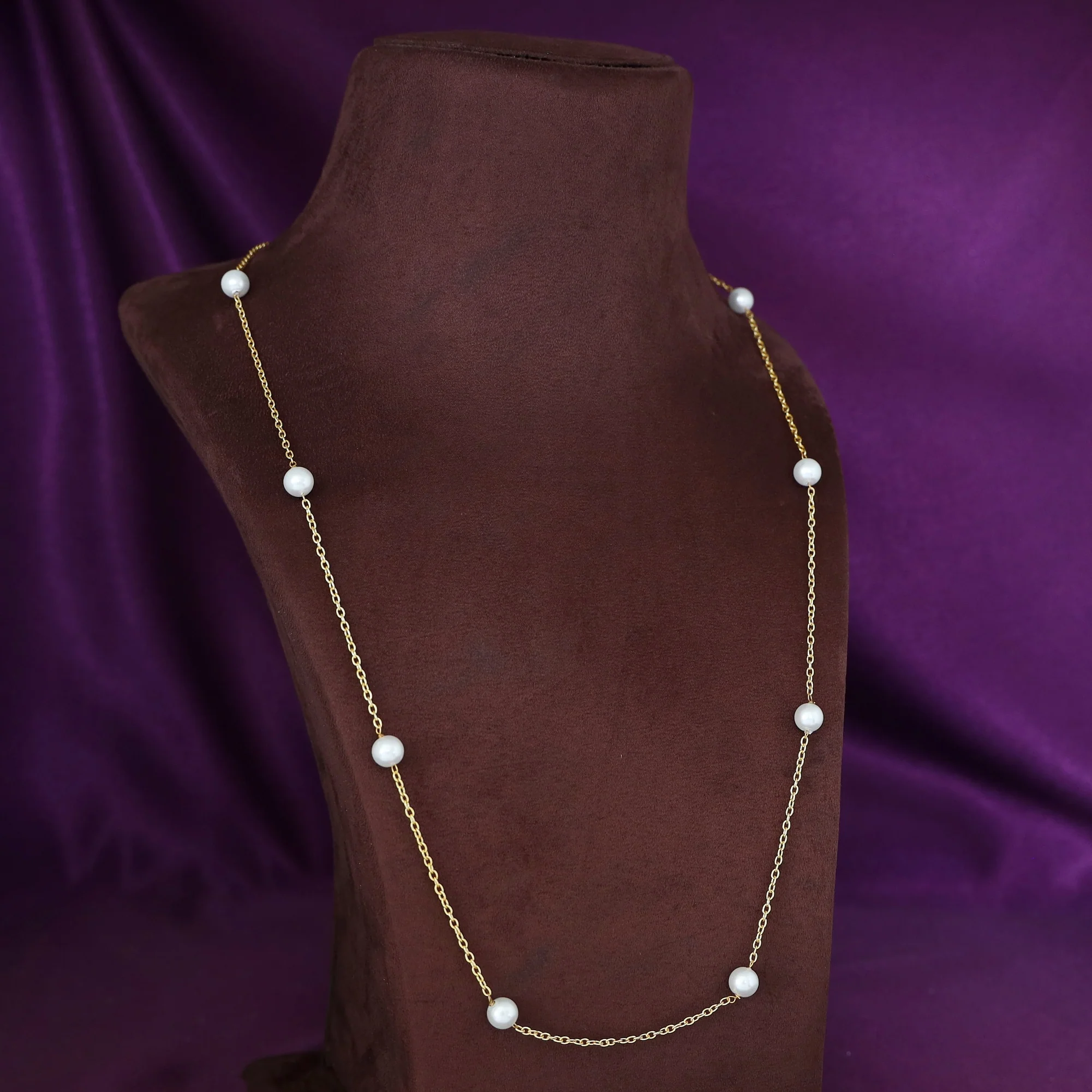 9 Pearl Long Neckpiece (8mm) - Image 2