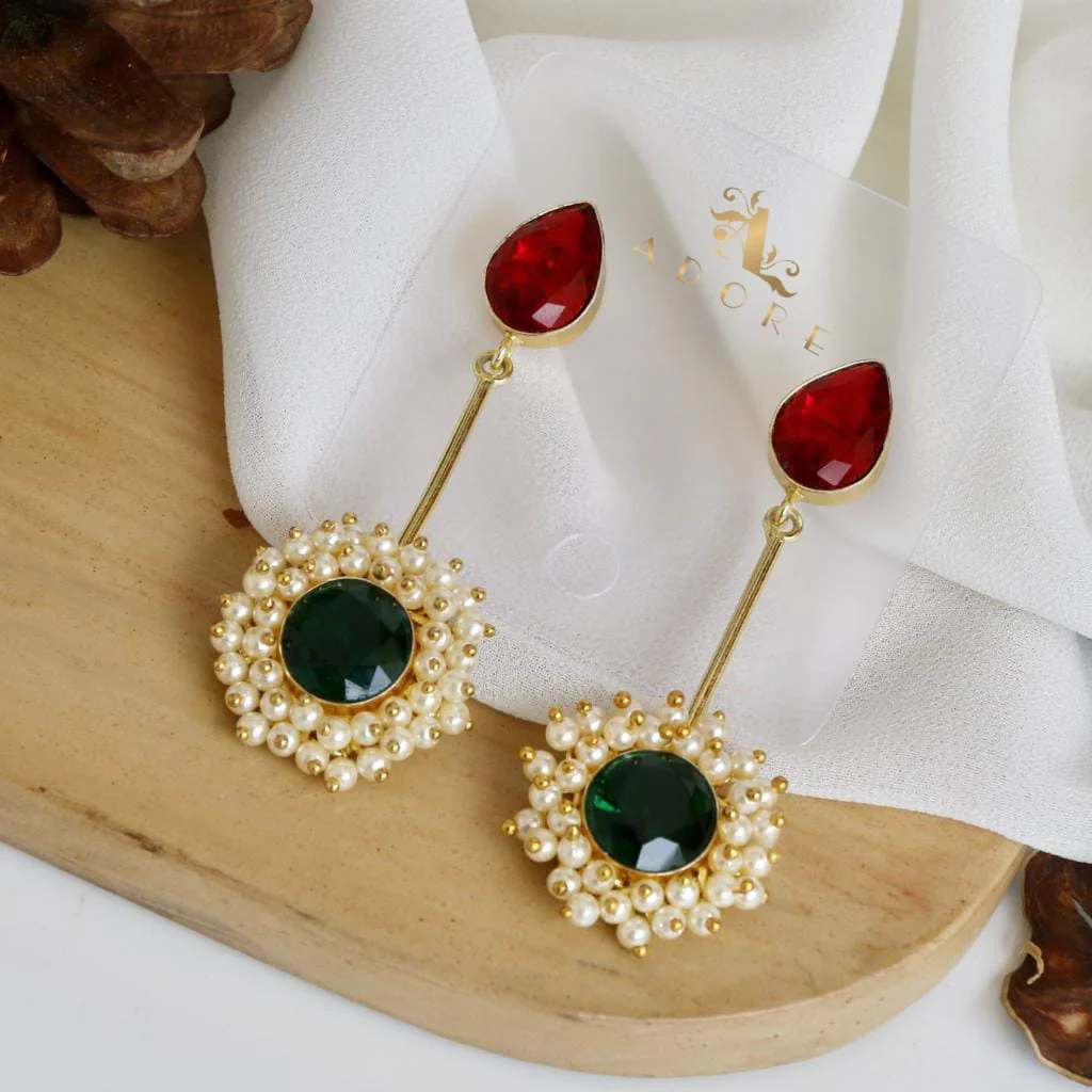 Aabheri Stem Glossy With Pearl Earring - Image 10