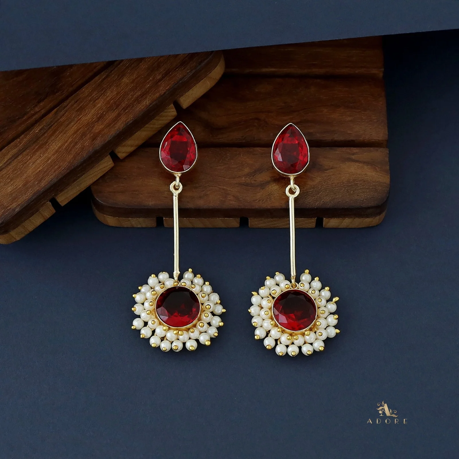 Aabheri Stem Glossy With Pearl Earring - Image 12