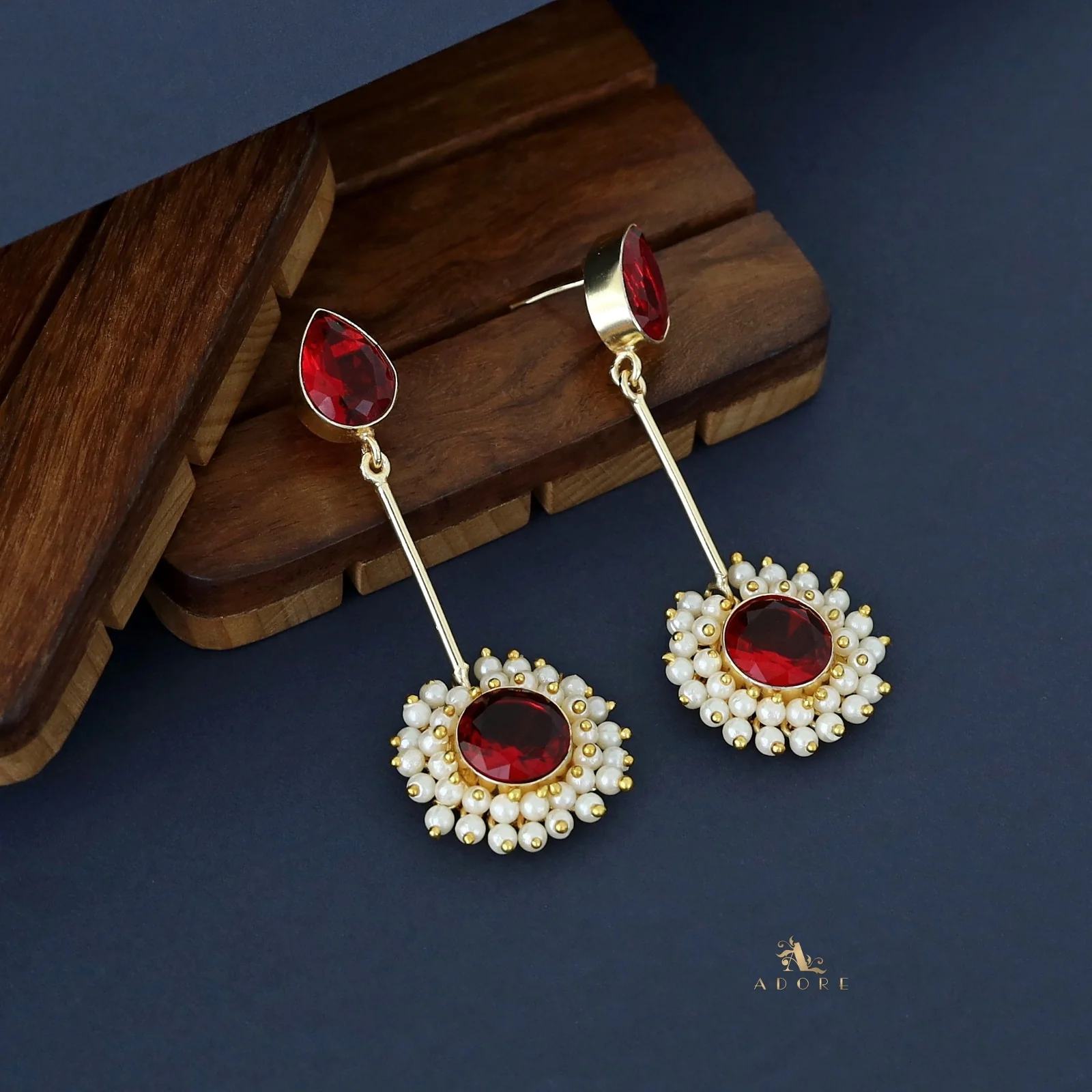 Aabheri Stem Glossy With Pearl Earring - Image 14