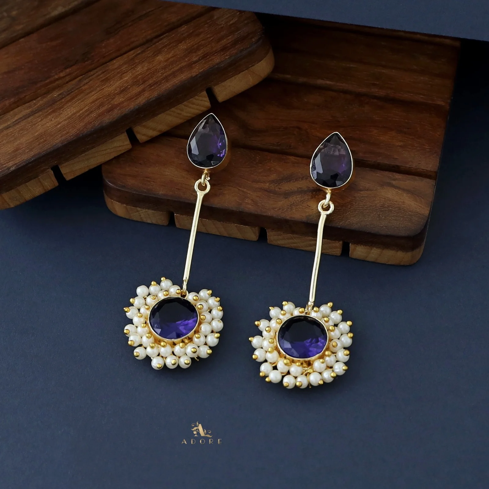 Aabheri Stem Glossy With Pearl Earring - Image 3