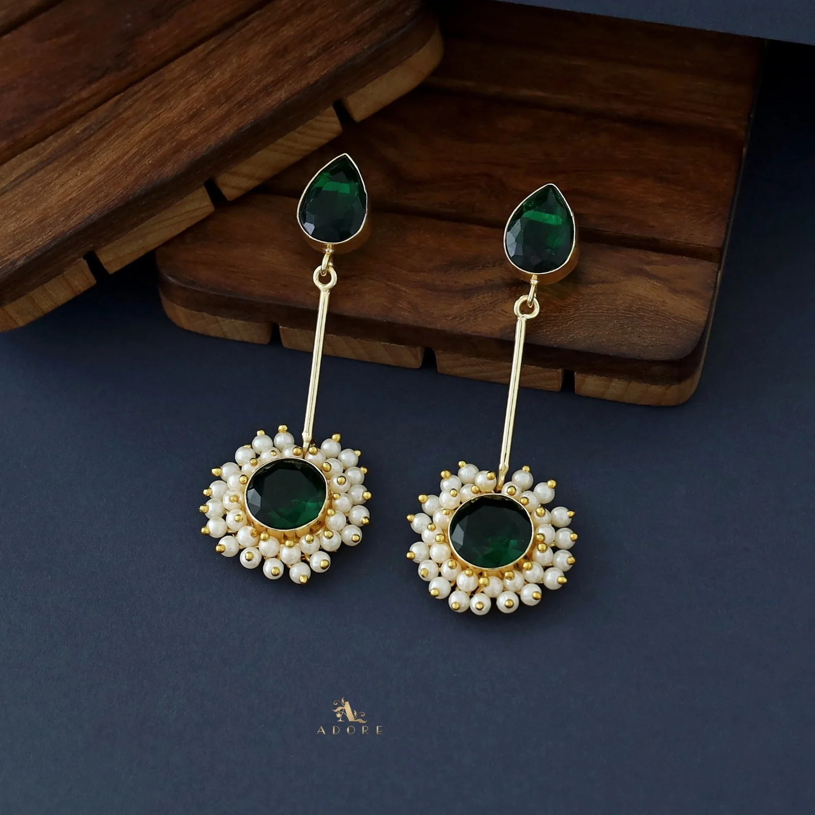 Aabheri Stem Glossy With Pearl Earring - Image 6