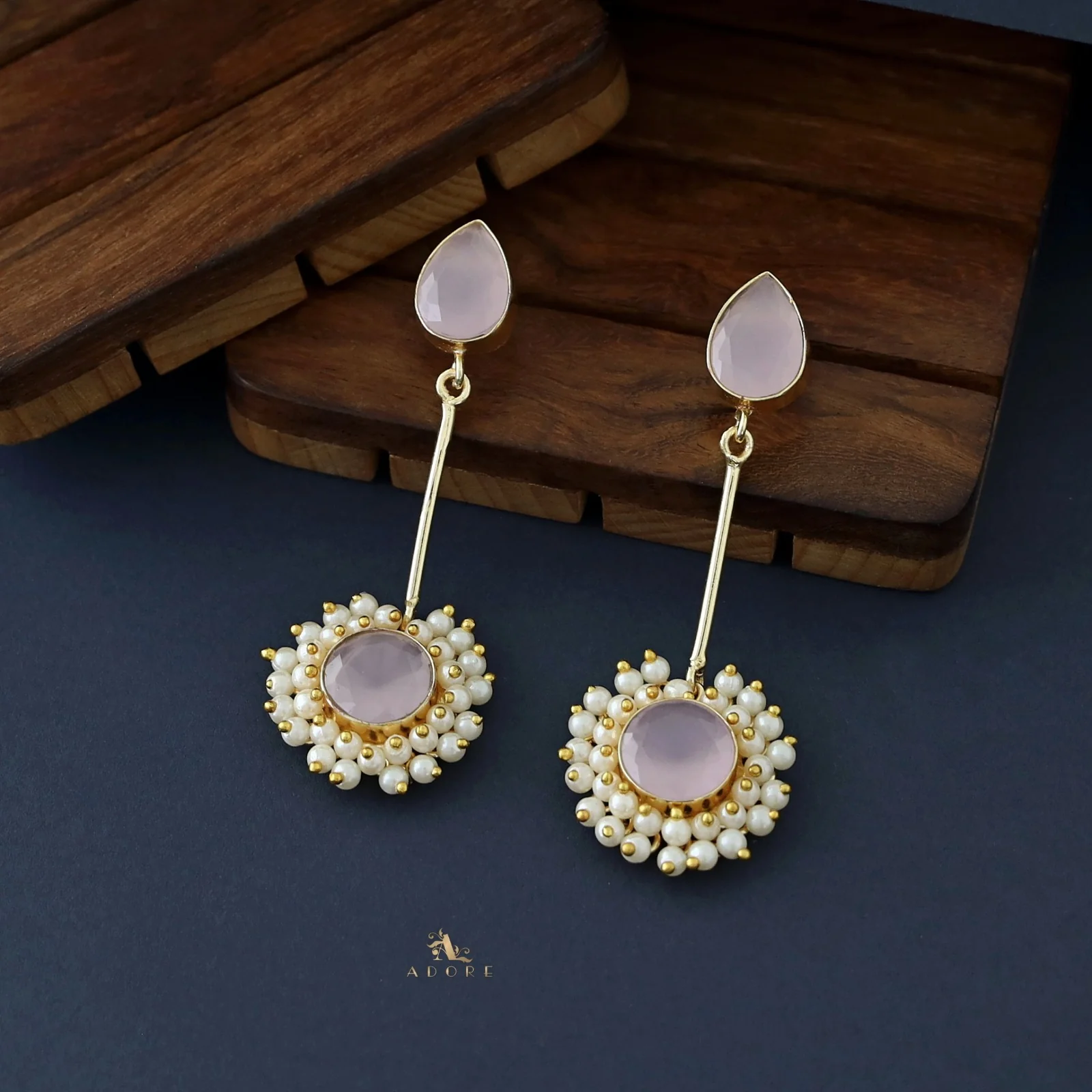 Aabheri Stem Glossy With Pearl Earring - Image 7
