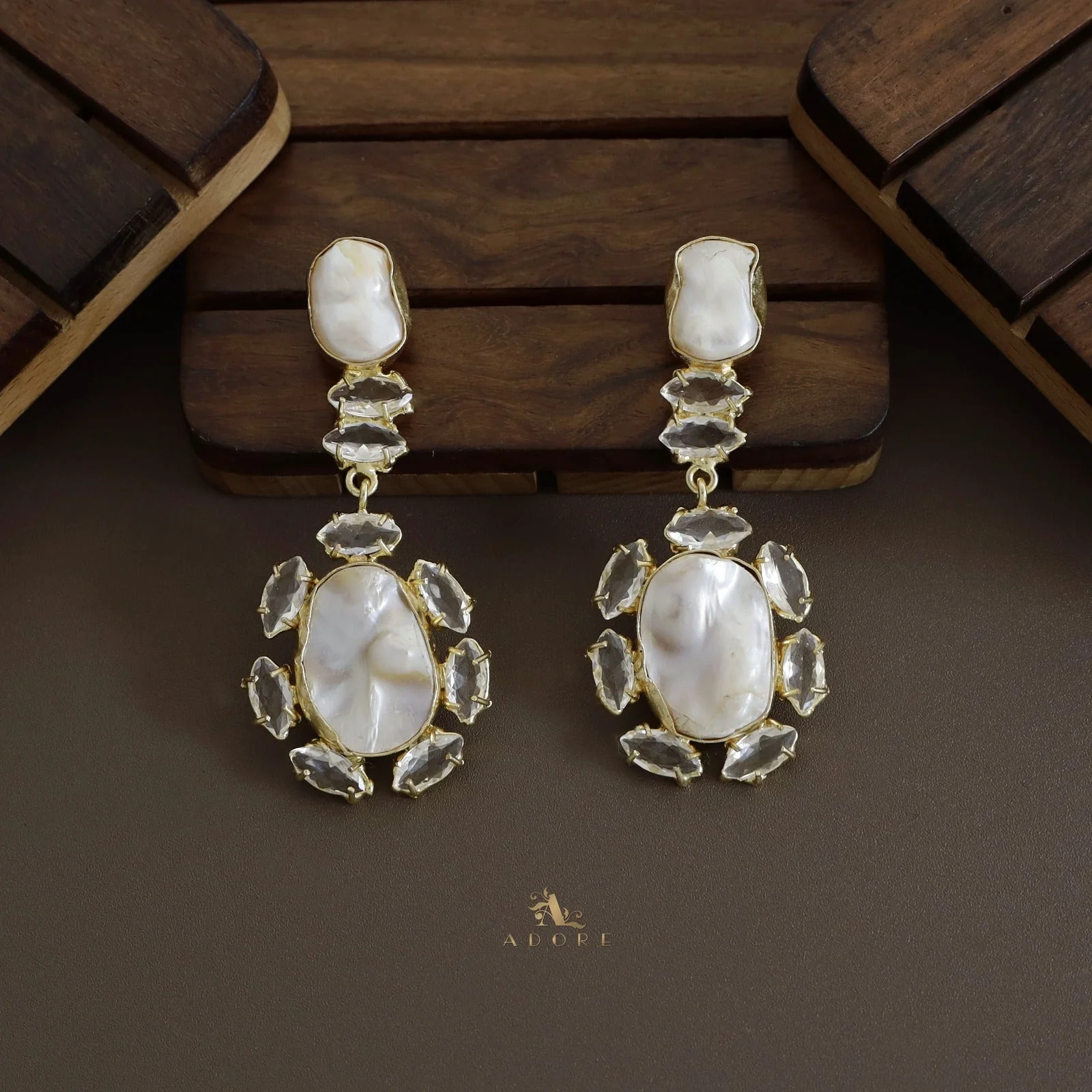 Aadriya Baroque Neckpiece With Earring - Image 3