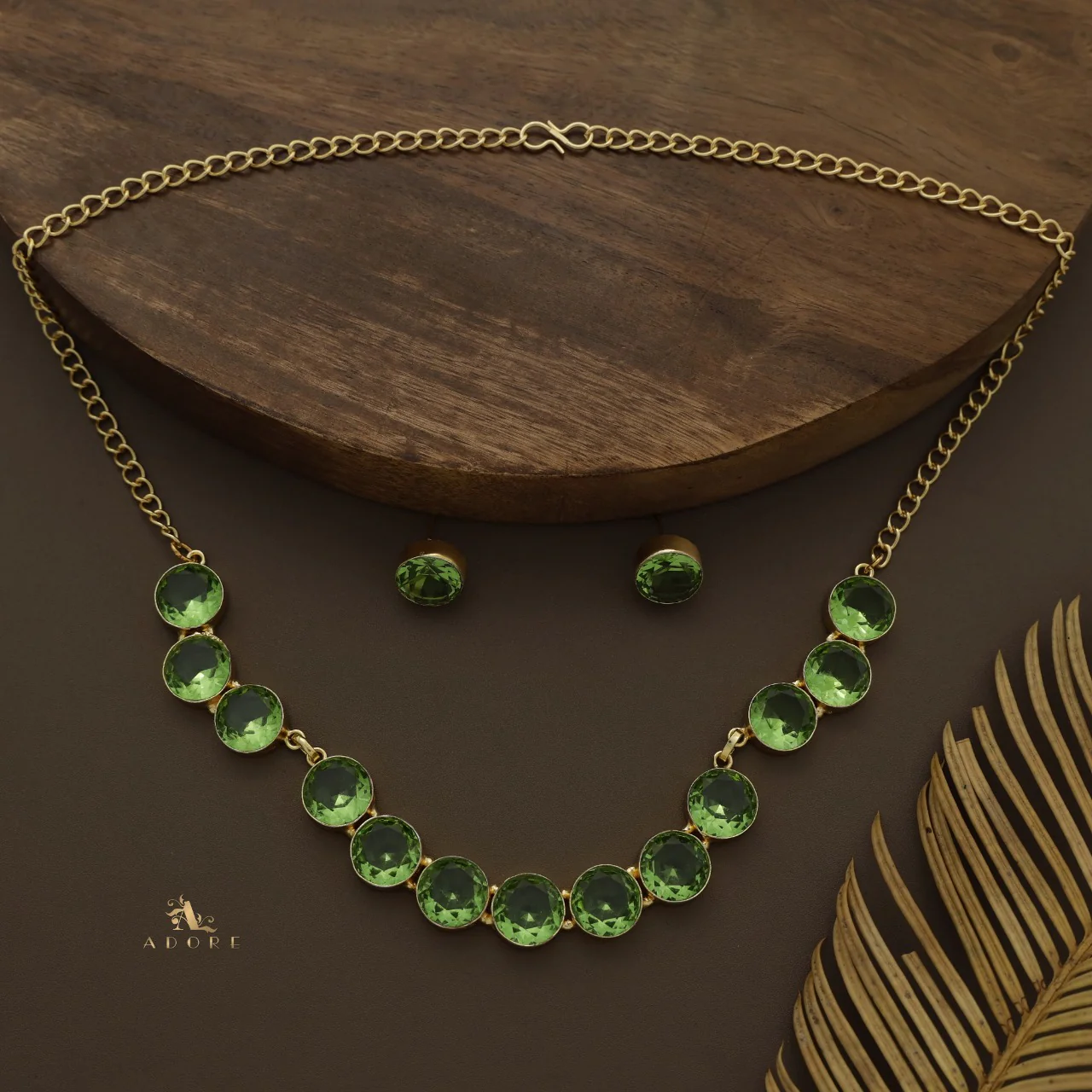 Aakancha Glossy Neckpiece With Earring - Image 12