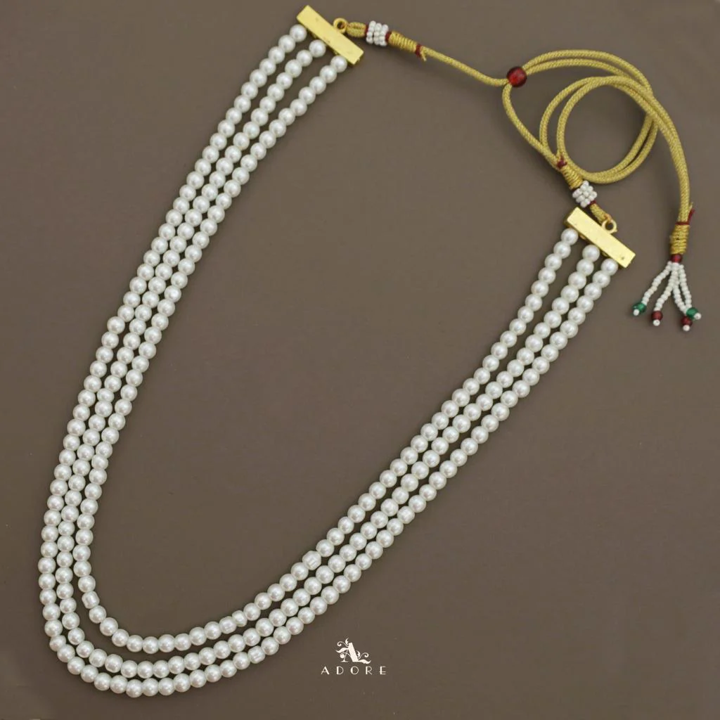 Aarabha 3 Layer Pearl Neckpiece - Image 3