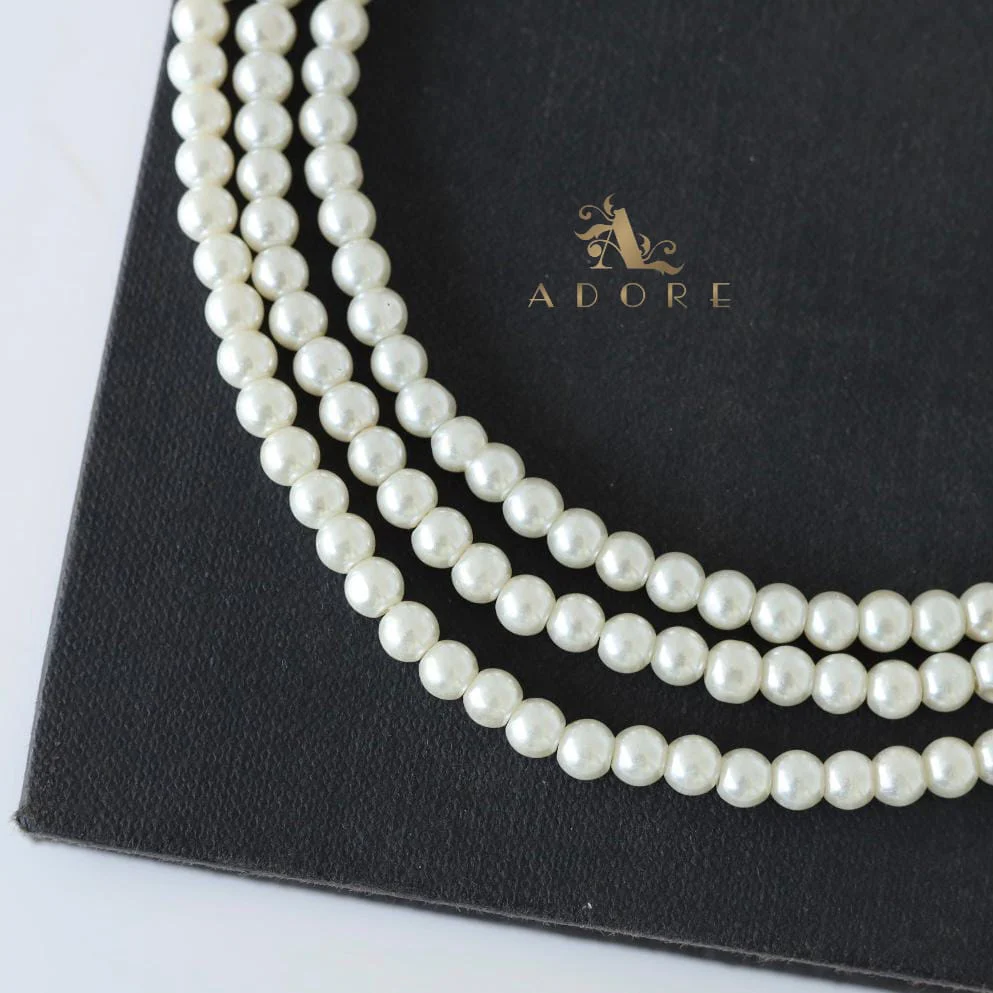 Aarabha 3 Layer Pearl Neckpiece - Image 4