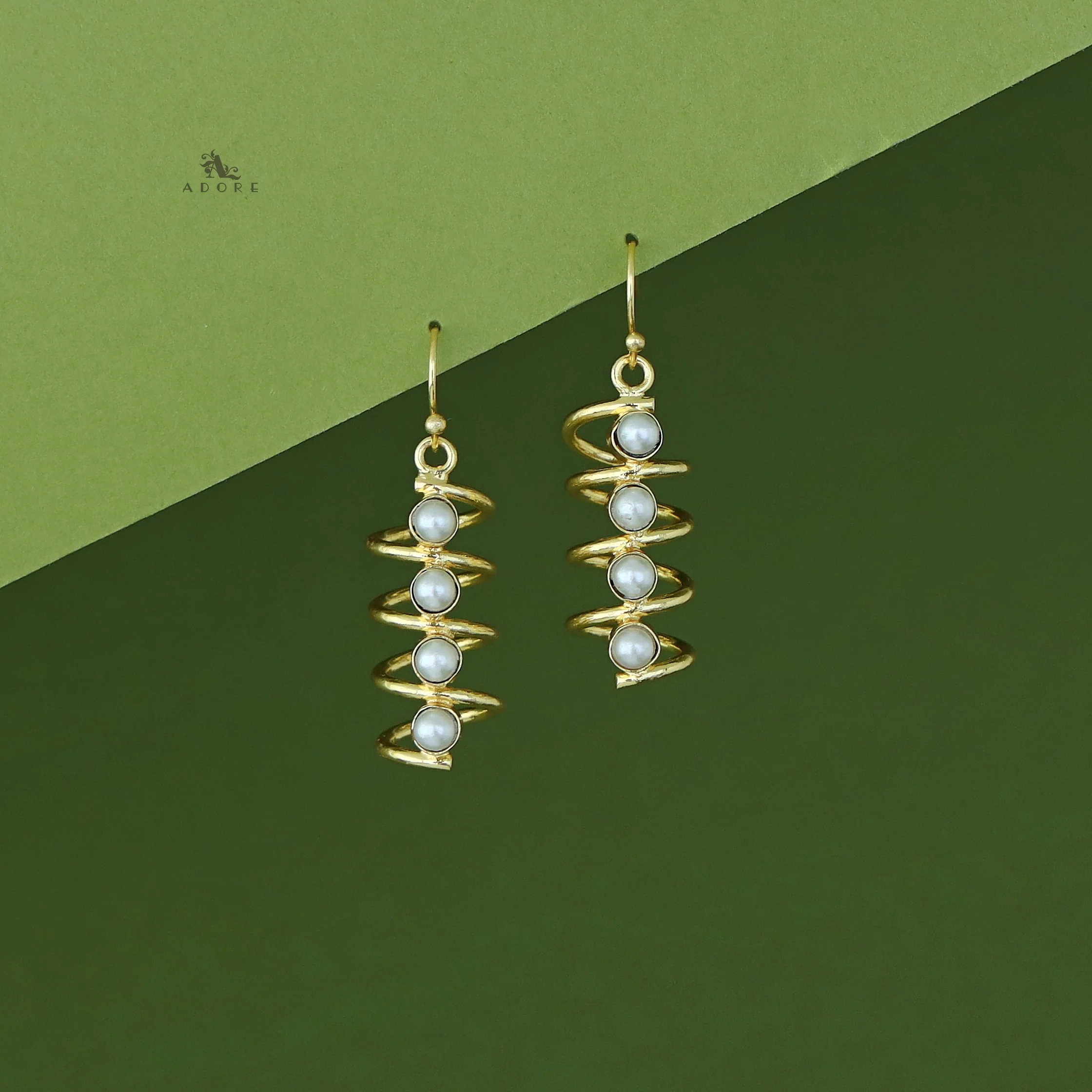 Aarathi Golden Spiral Drop - Image 2