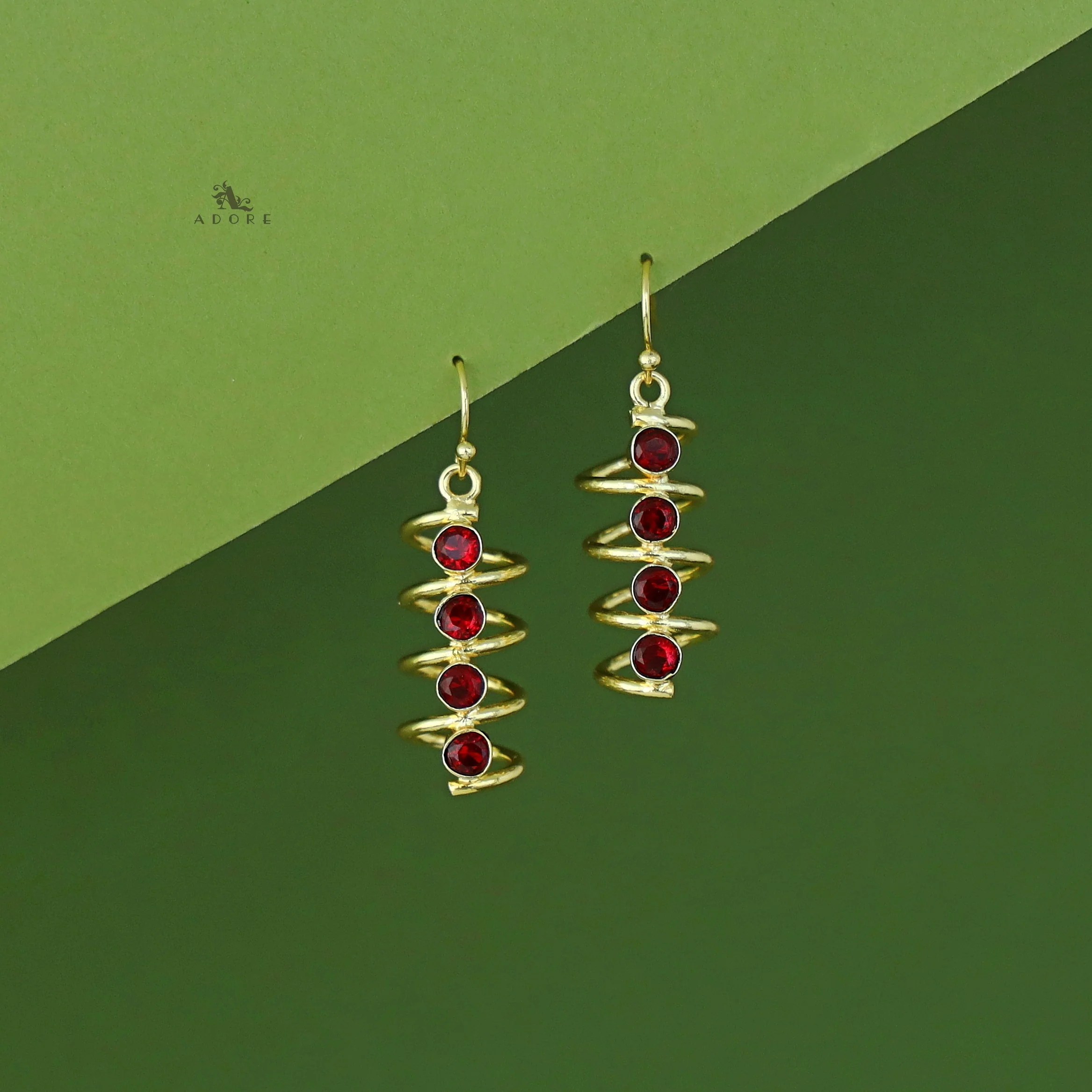 Aarathi Golden Spiral Drop - Image 3