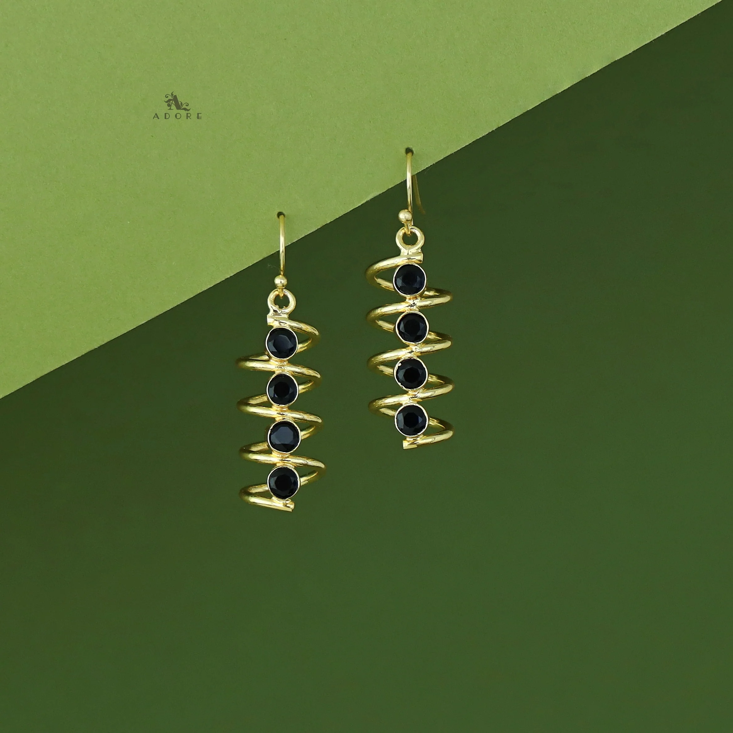 Aarathi Golden Spiral Drop - Image 5