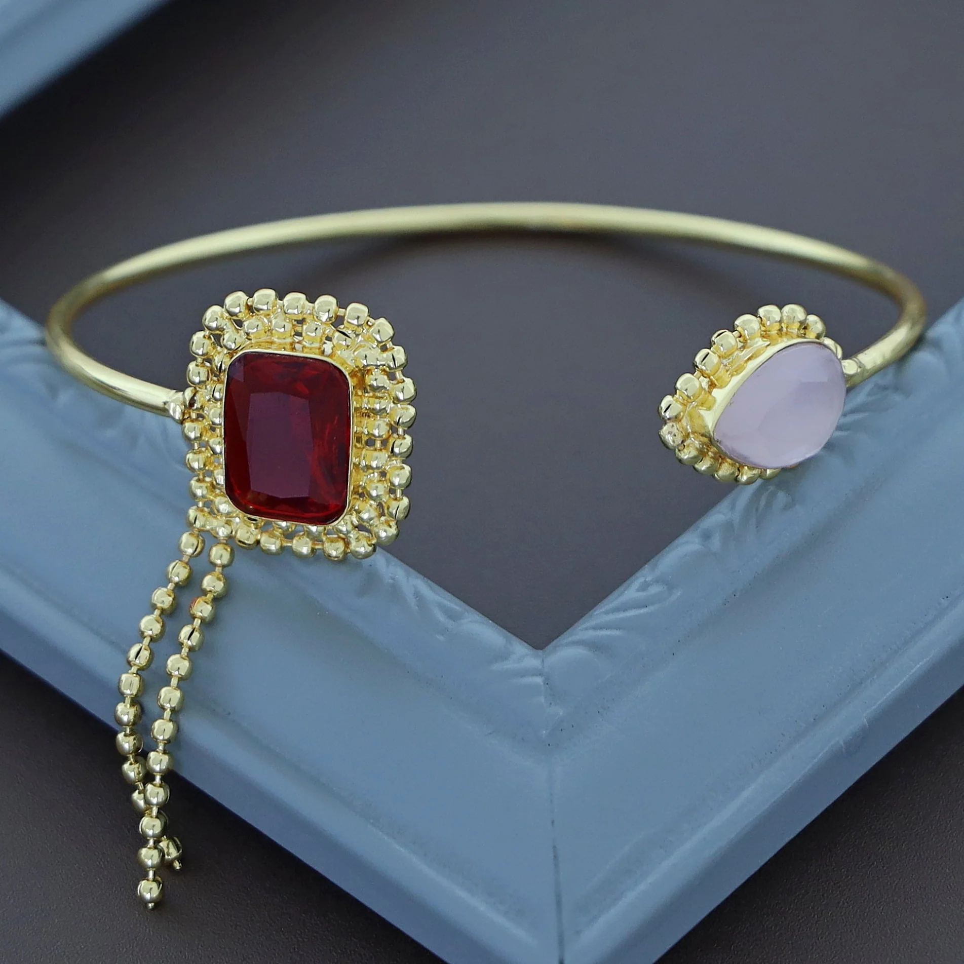 Aarviya Square And Drop Glossy Bangle - Image 11