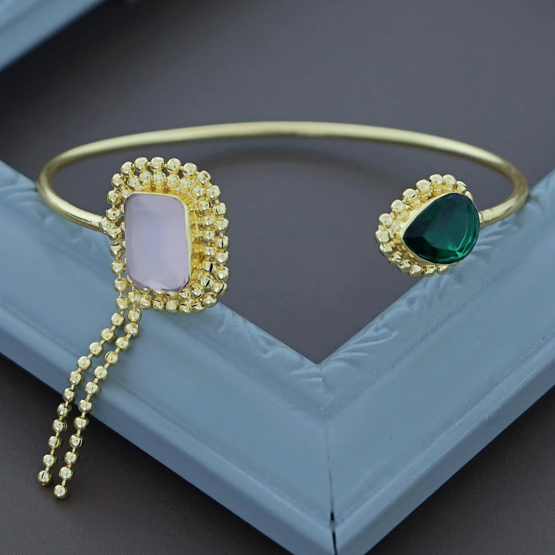 Aarviya Square And Drop Glossy Bangle - Image 8